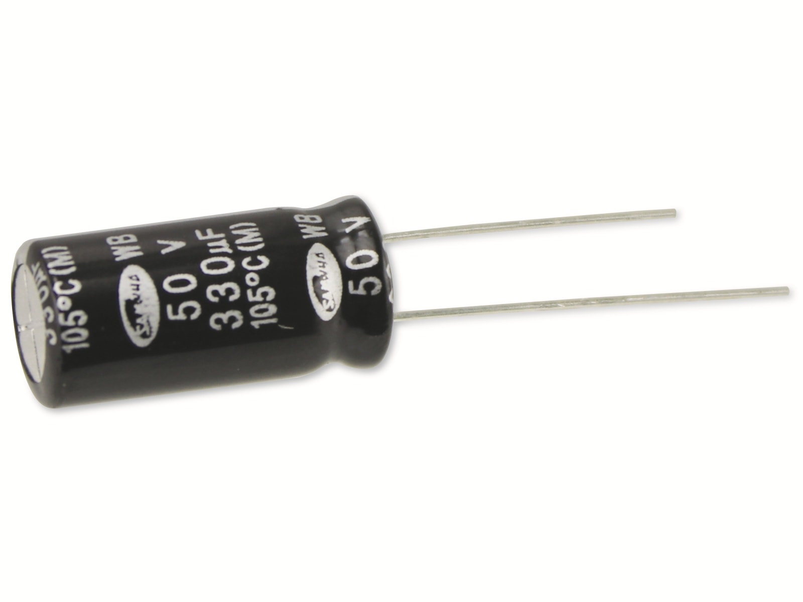 Elko 330µF, 50V-, radial, RM 5mm Elko, radial, 330 µF, 50 V-, 105 °C, RM 5 mm