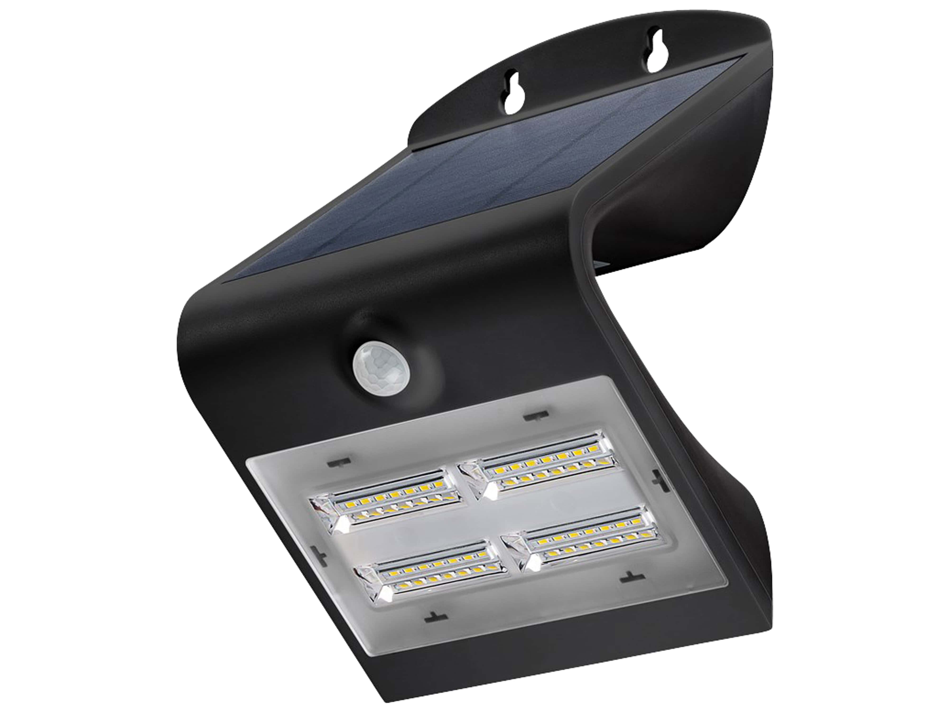 GOOBAY Solar LED-Wandleuchte mit Bewegungsmelder, 3,2 W, schwarz GOOBAY Solar LED-Wandleuchte mit Bewegungsmelder, 3,2 W, schwarz
