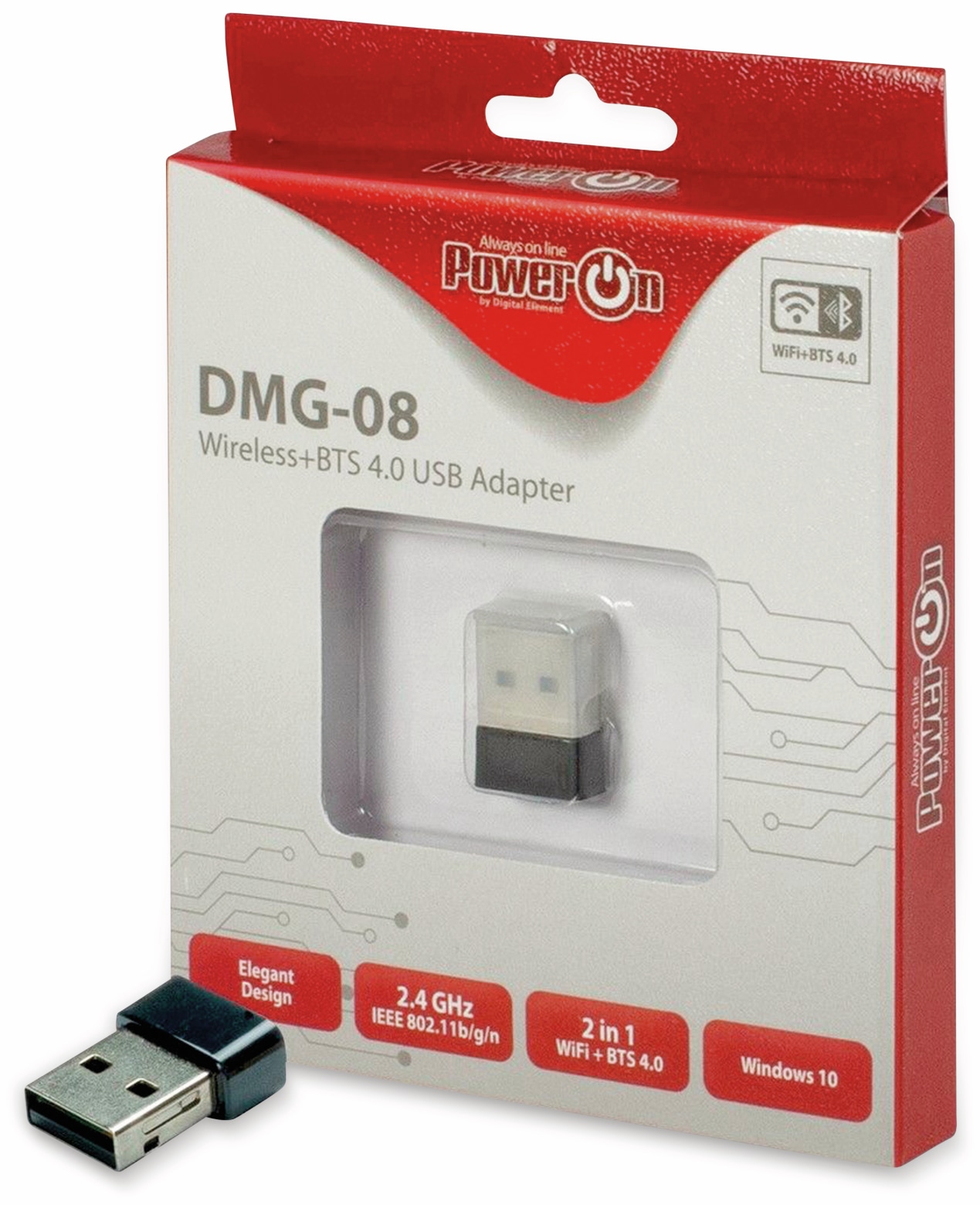 INTER-TECH WLAN/Bluetooth-Adapter DMG-08, Nano