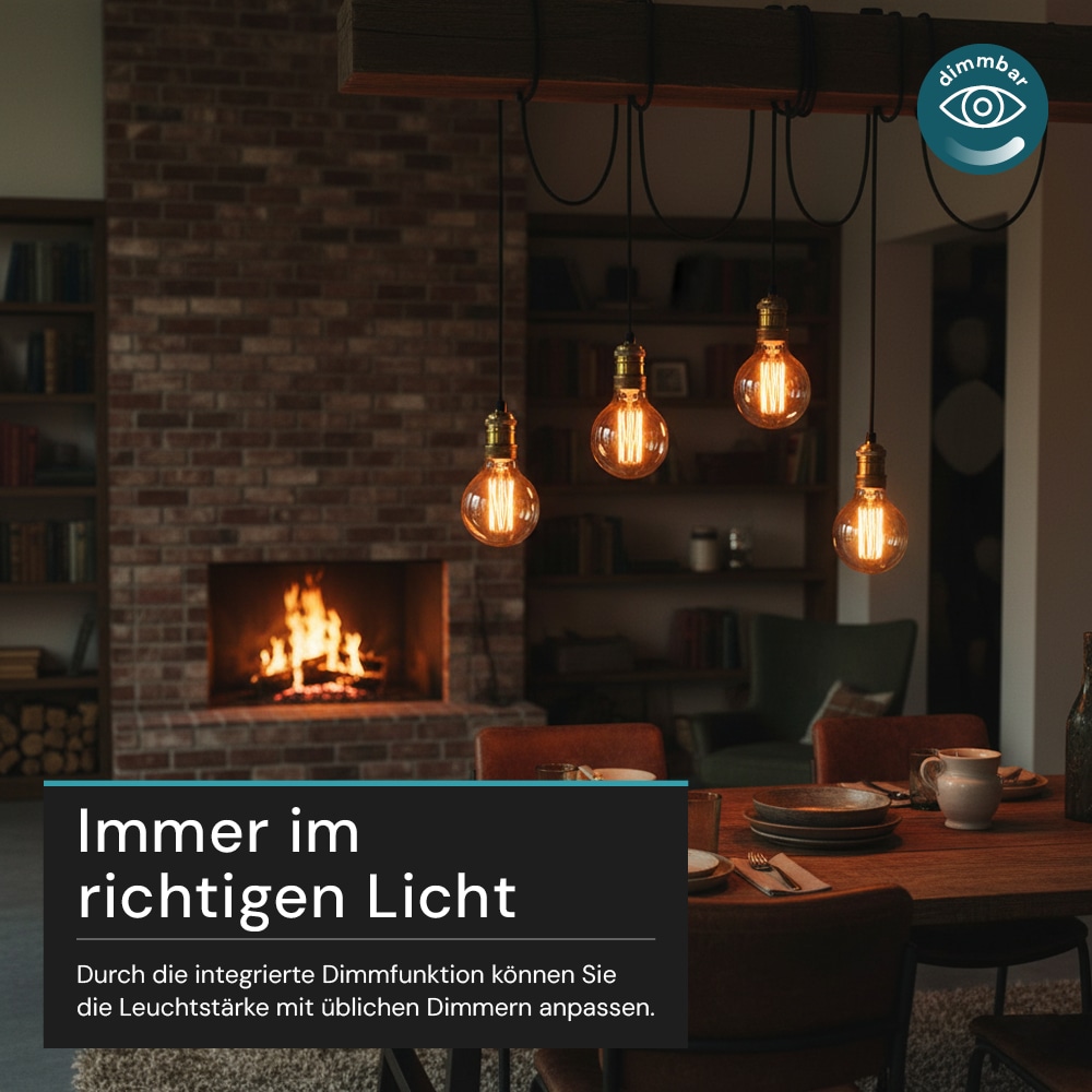 LUXULA LED-Filament-Lampe,, Vintage Bulb, E27, 2,3W, 65lm, 1800K LUXULA LED-Filament-Lampe,, Vintage Bulb, E27, 2,3W, 65lm, 1800K