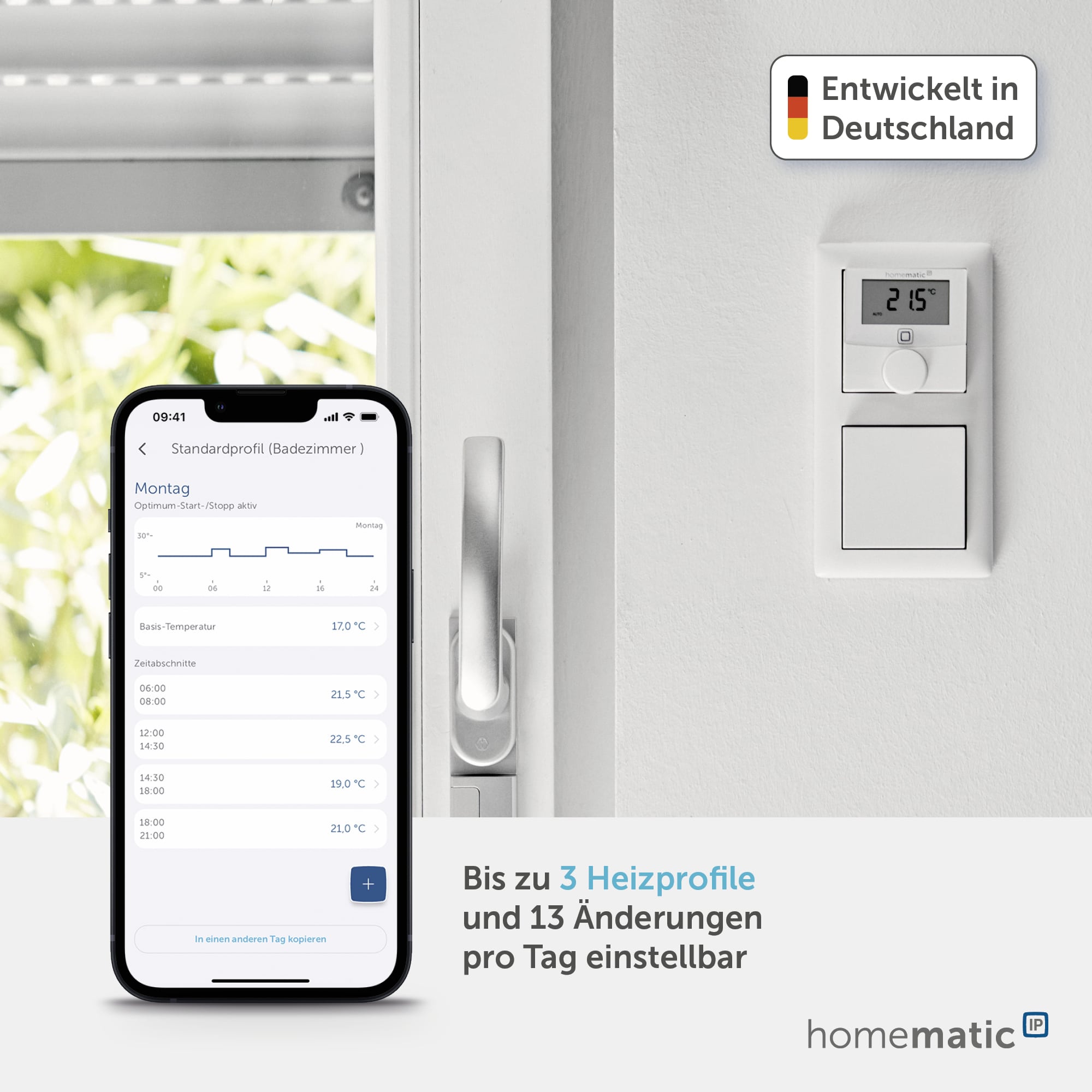 HOMEMATIC IP Smart Home 150697A0, Wandthermostat mit Schaltausgang, 24V HOMEMATIC IP Smart Home 150697A0, Wandthermostat mit Schaltausgang, 24V