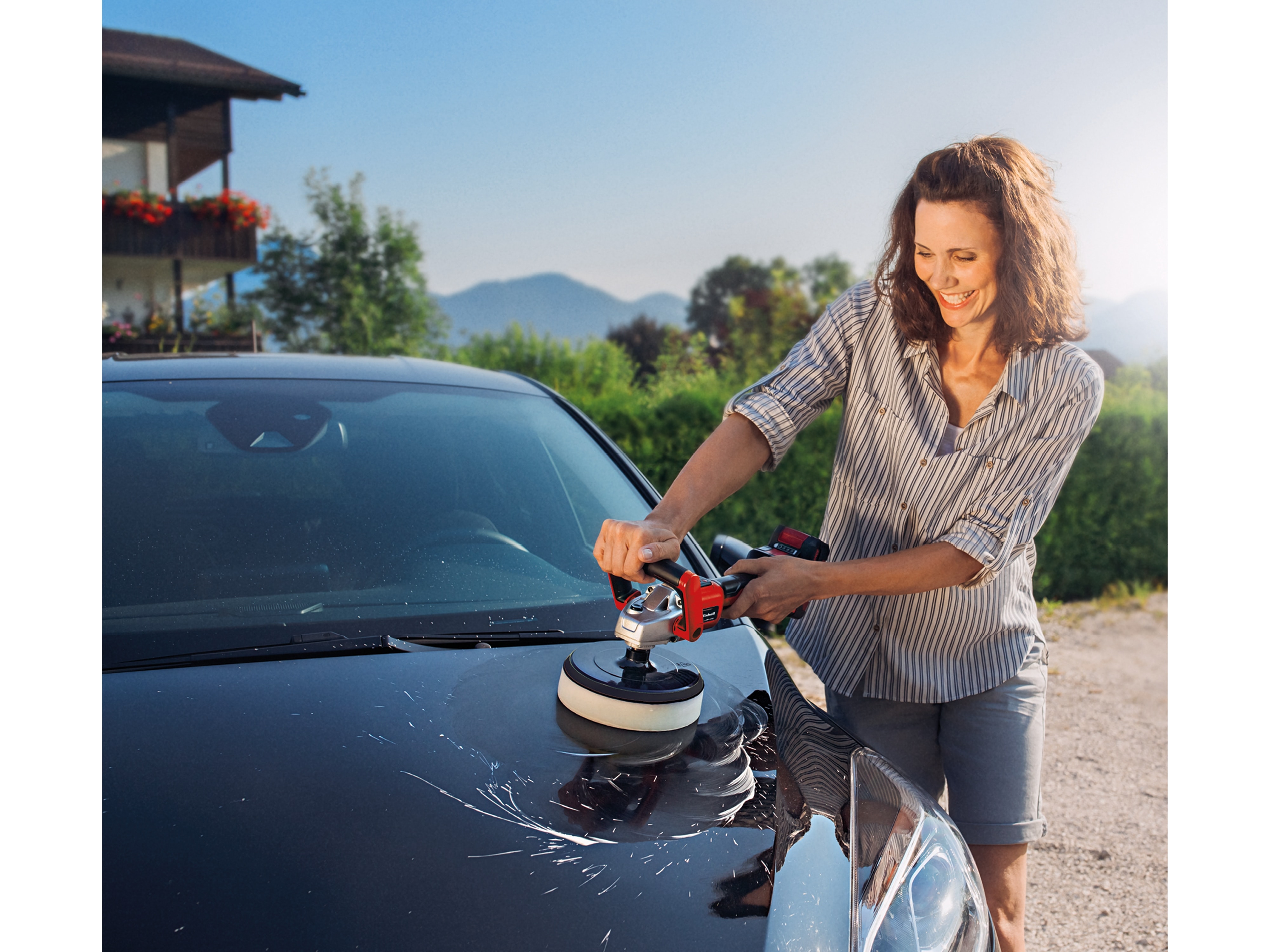 EINHELL Akku-Polier- und Schleifmaschine CE-CP 18/180 Li E Solo