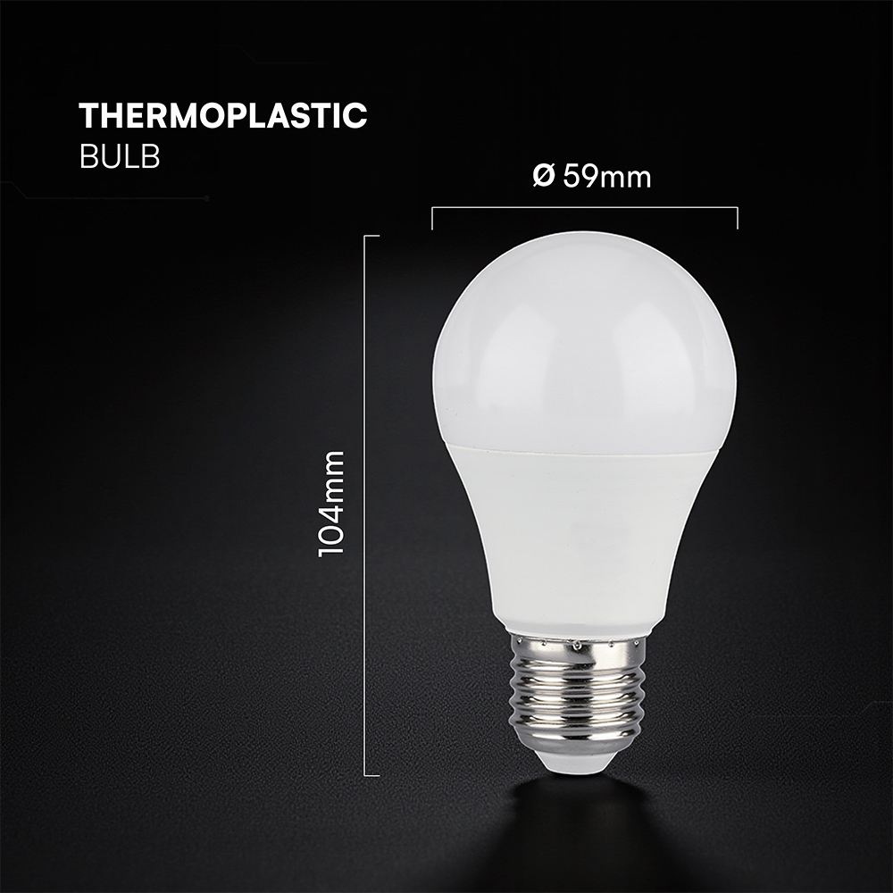 V-TAC LED-Lampe VT-2172616, EEK: F, 8,5W, 806lm, 4000K, E27, A60, 200°