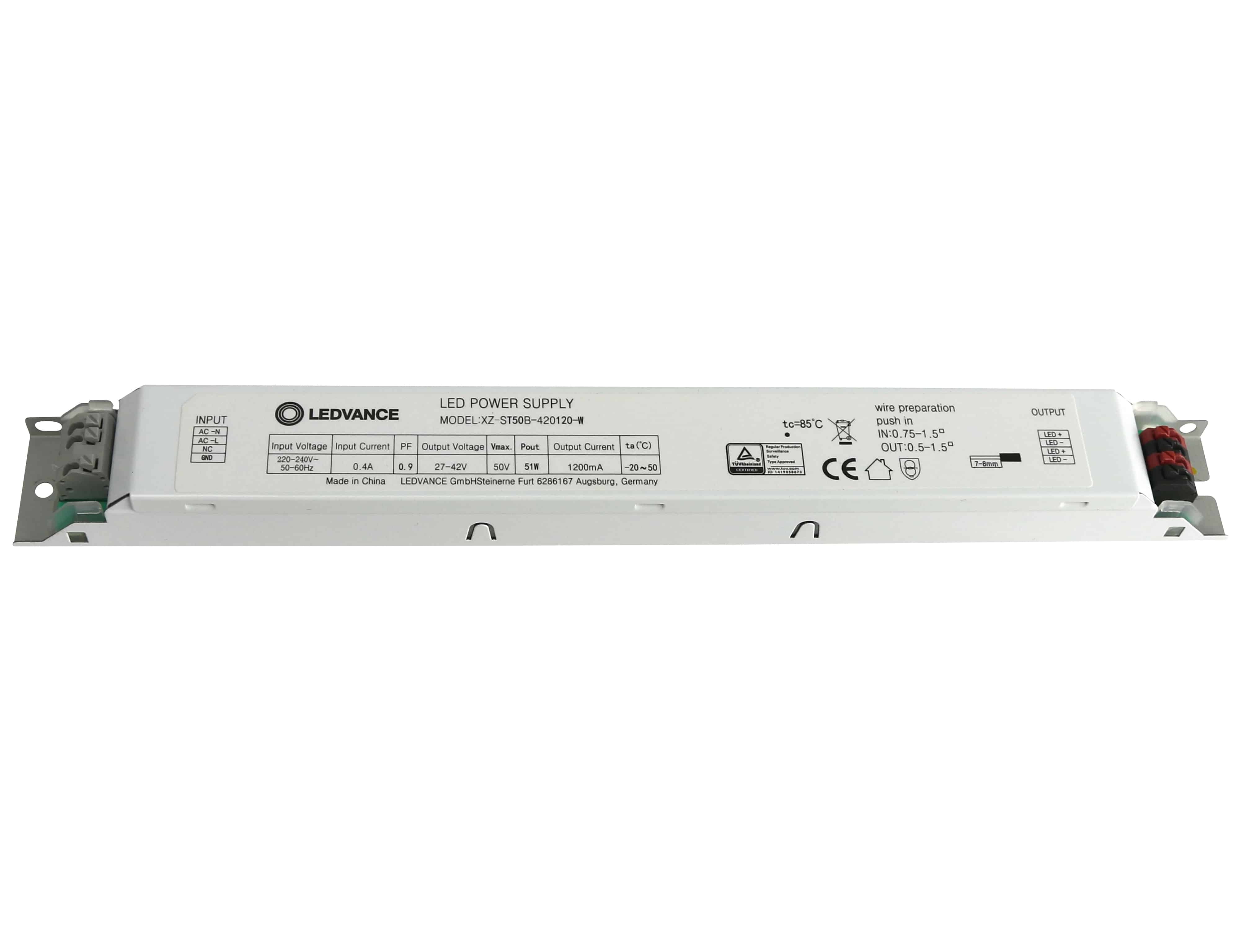 LEDVANCE LED-Schaltnetzteil XZ-ST50B-420120-W, 51 W LEDVANCE LED-Schaltnetzteil XZ-ST50B-420120-W, 51 W