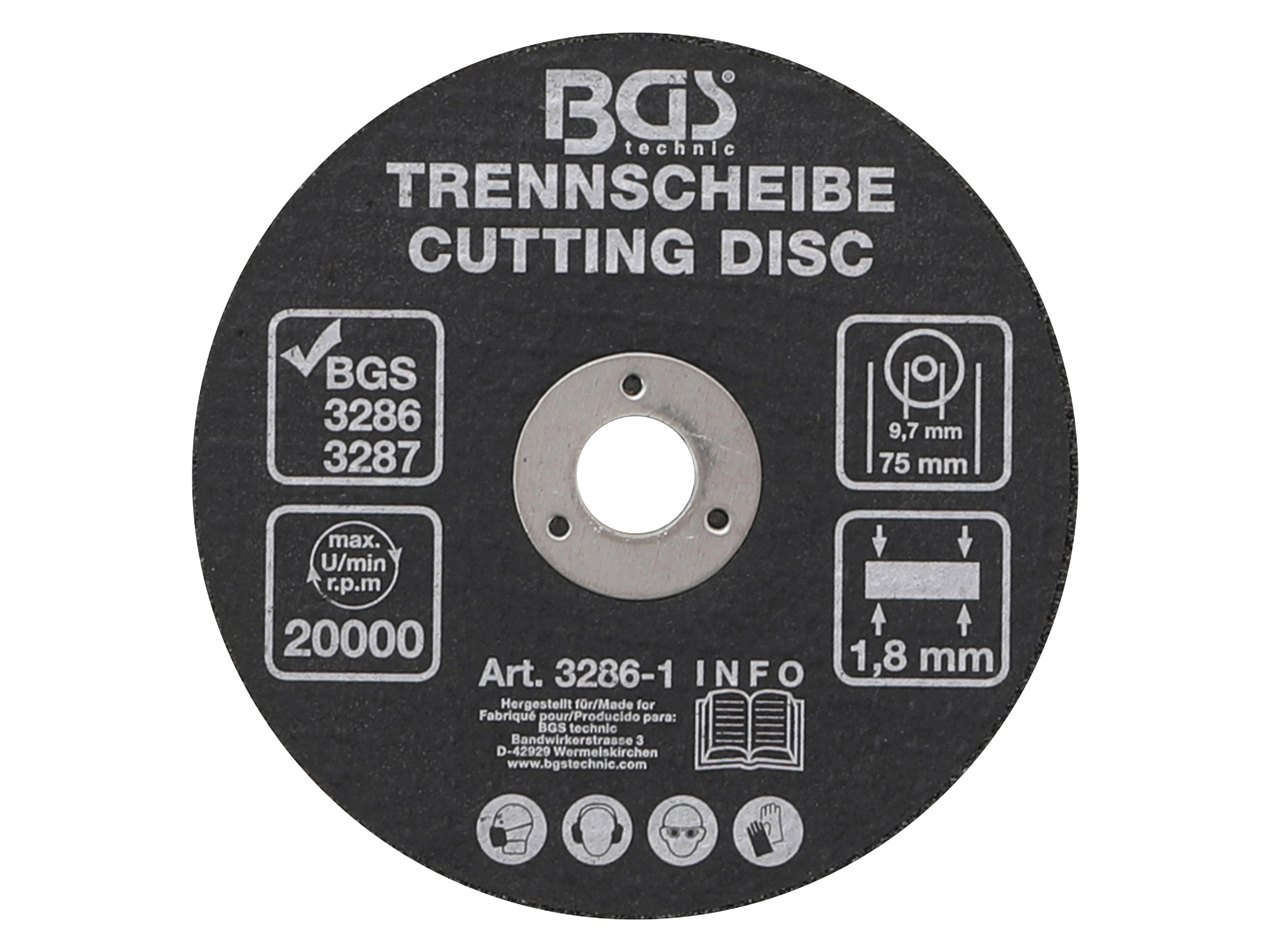 BGS TECHNIC Trennscheibe 3286-1, 75x1,8x9,7 mm BGS TECHNIC Trennscheibe 3286-1, 75x1,8x9,7 mm