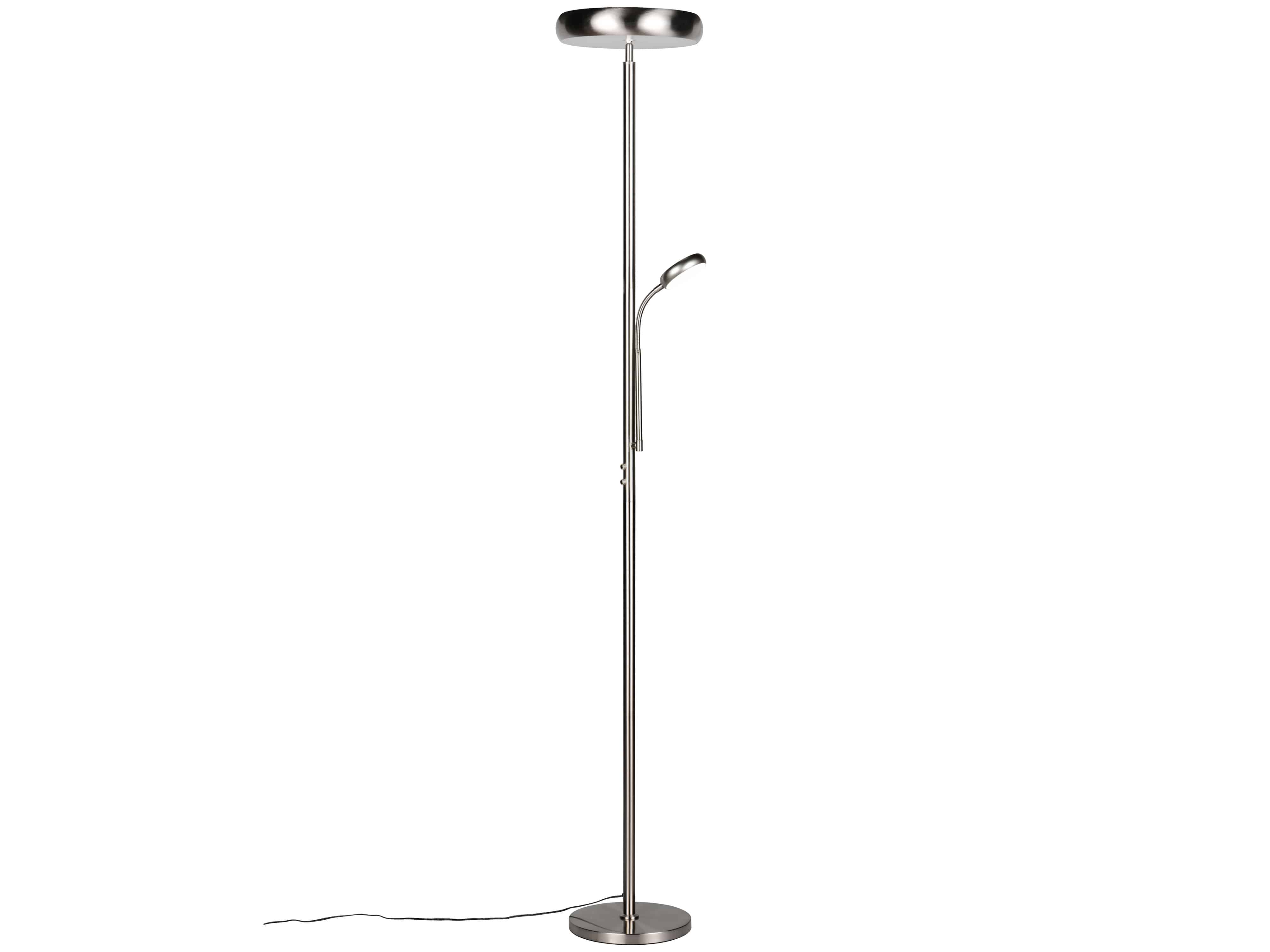 REALITY LED-Stehleuchte Palermo R45741107, 23W, 3000... 6500K, 2500lm, CCT, IP20, Nickel