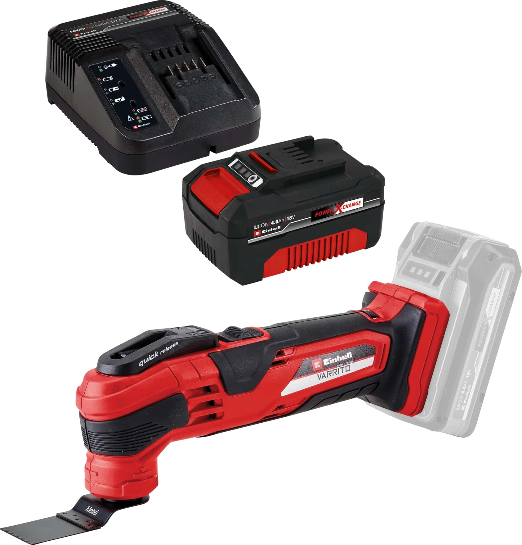 EINHELL Akku-Multifunktionswerkzeug VARRITO 18 Li Kit (1x 4,0 Ah)