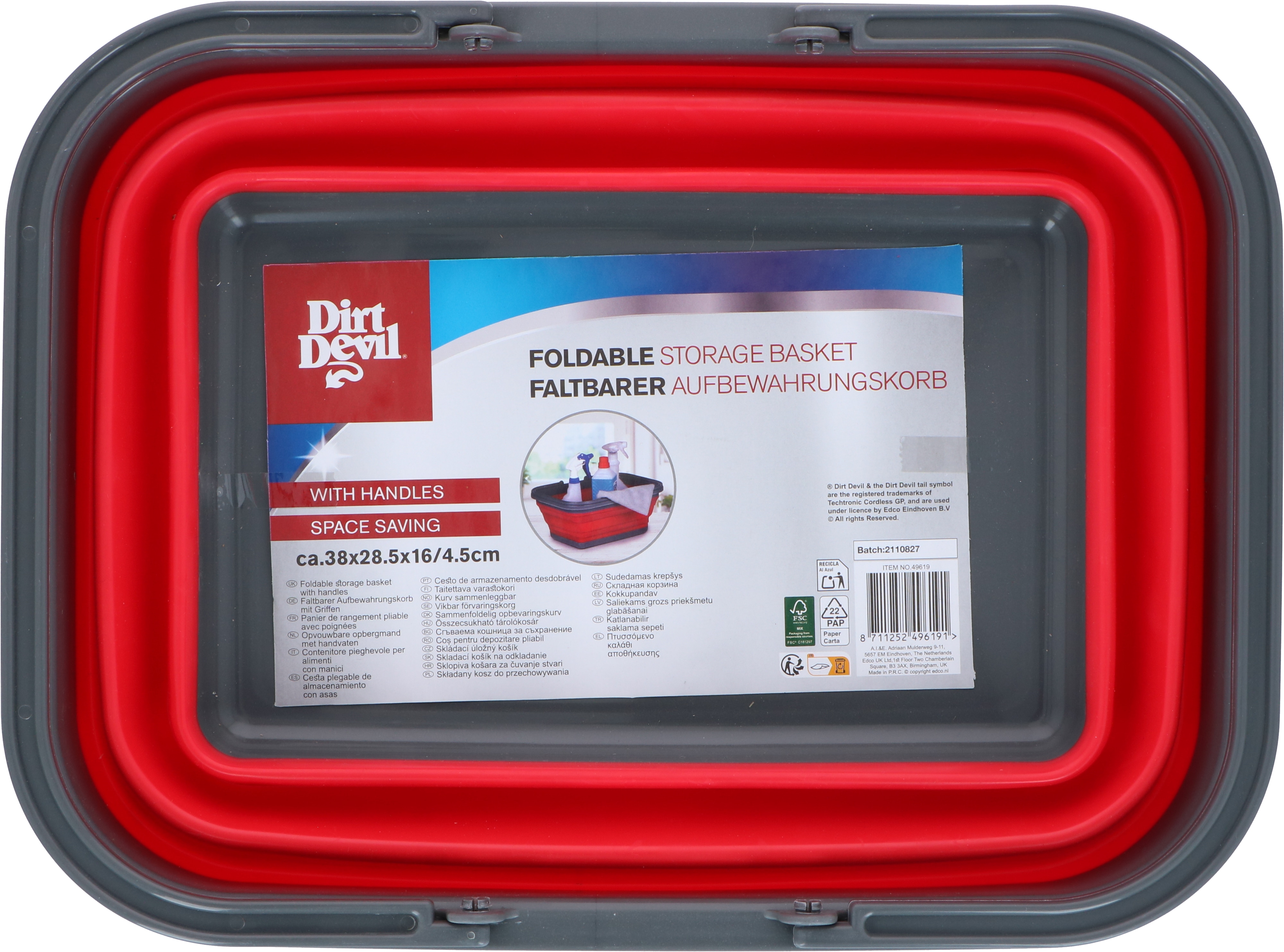DIRT DEVIL Faltbarer Eimer, rechteckig, 17L