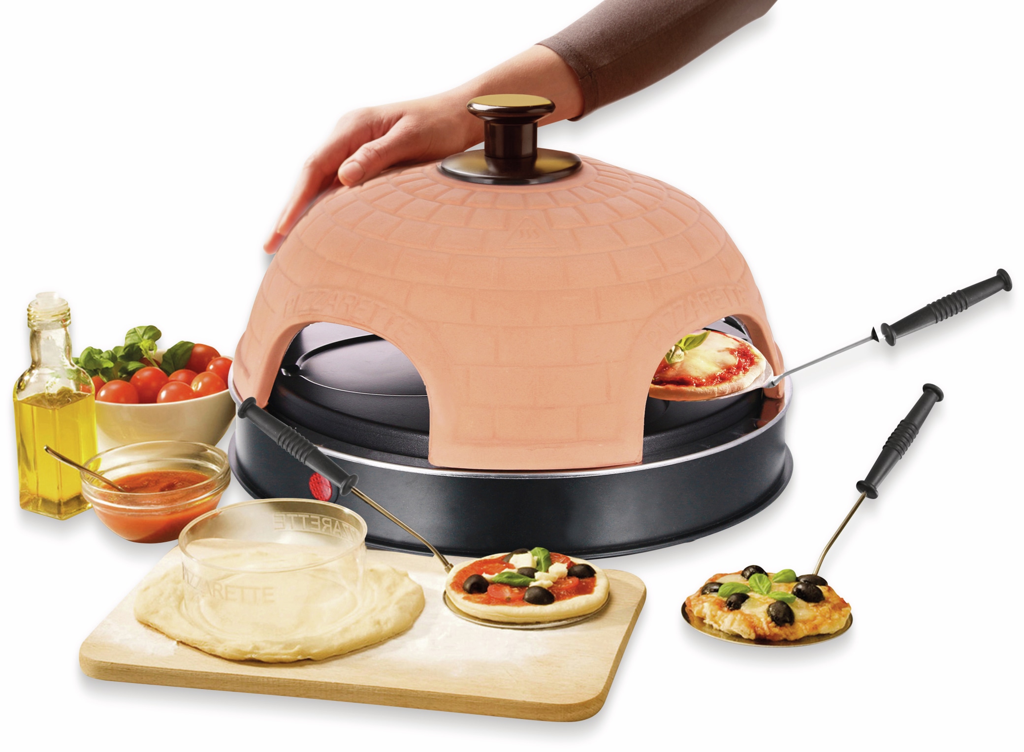 EMERIO Pizzaofen Pizzarette PO-115985, 4 Personen, 900 W