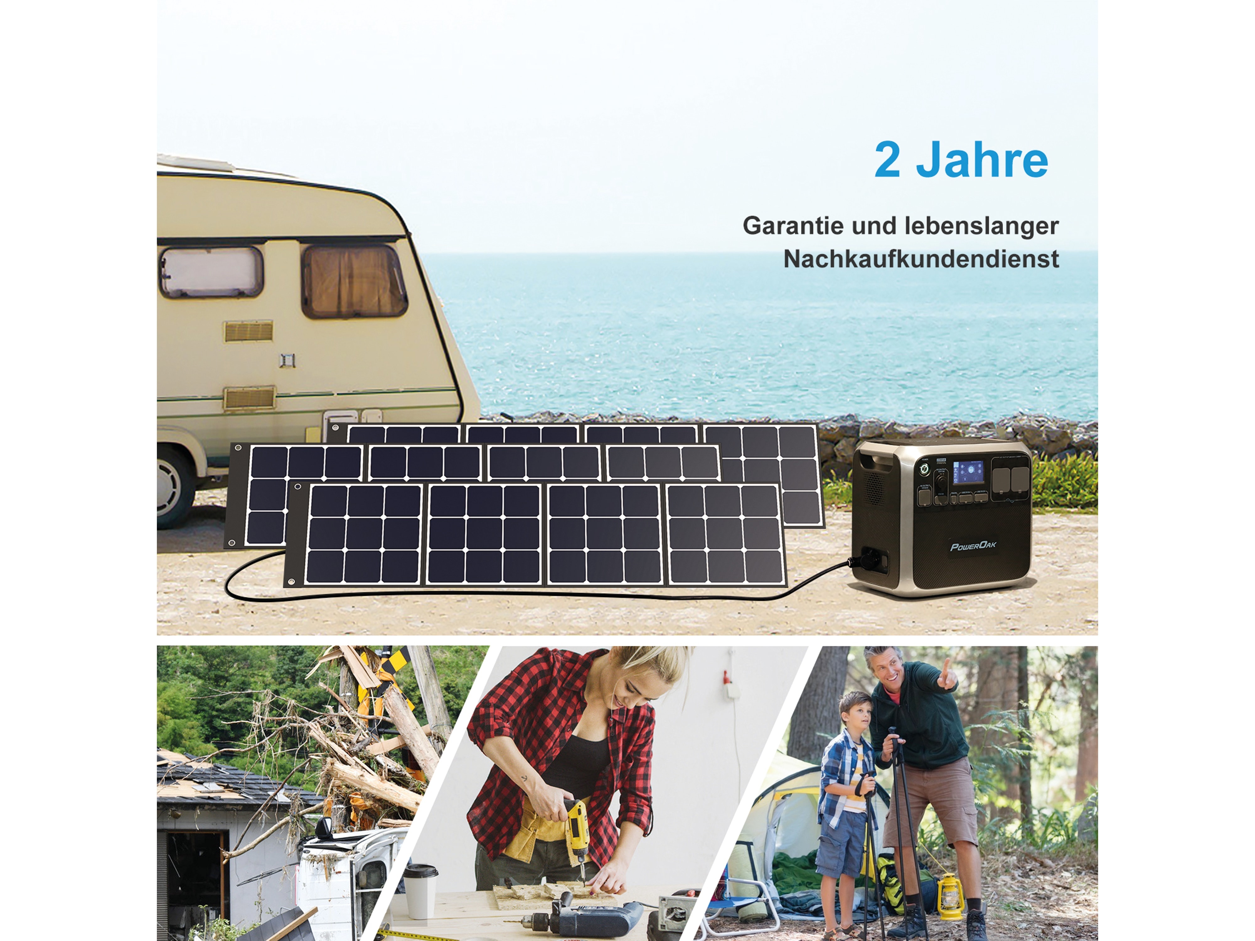 BLUETTI Powerstation-Set AC200P + 3x 200 W Solarmodul