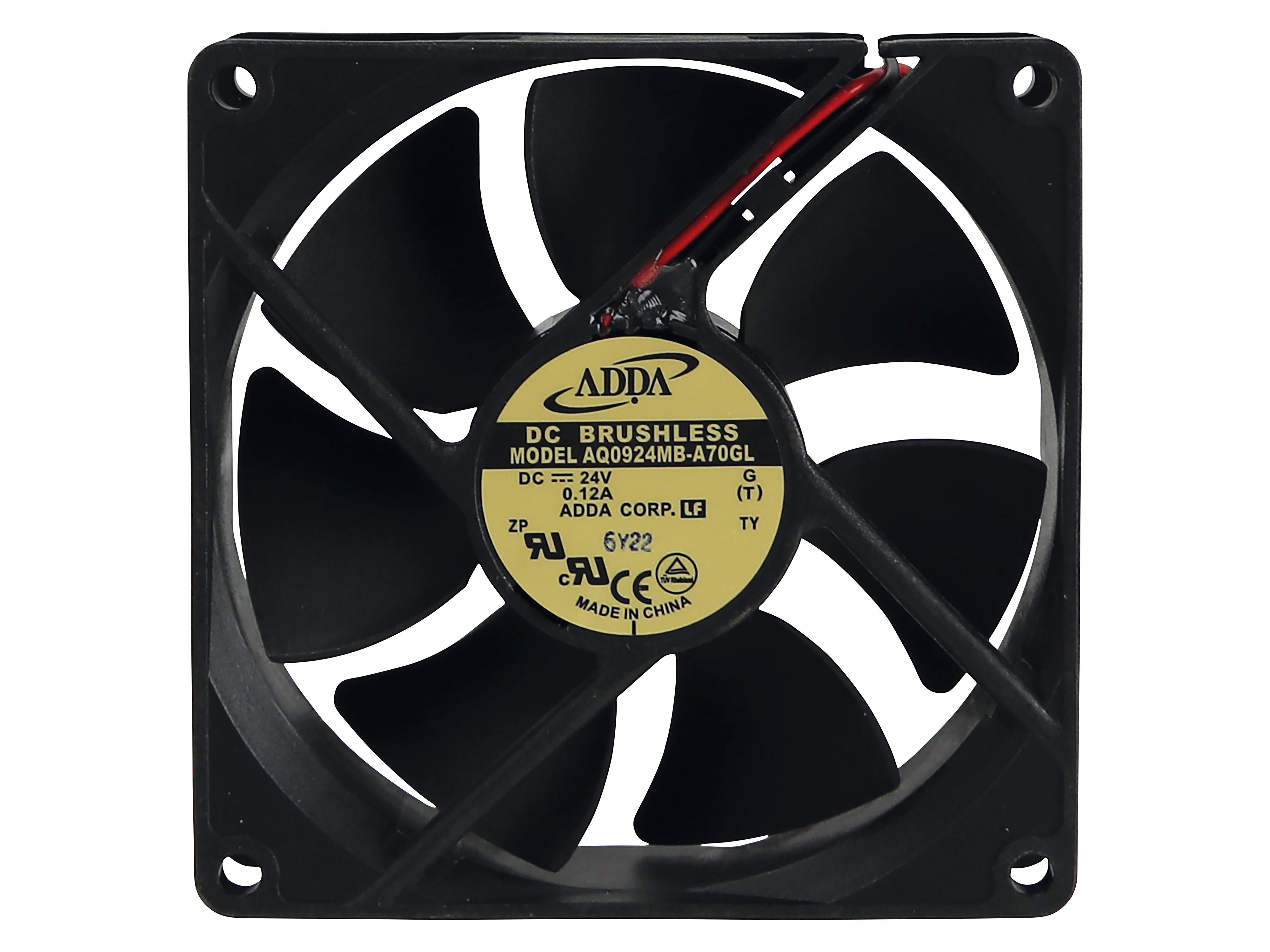 Axiallüfter, ADDA, 92x92x25, 24V-, 2,8W, AQ0924MB-A70GL