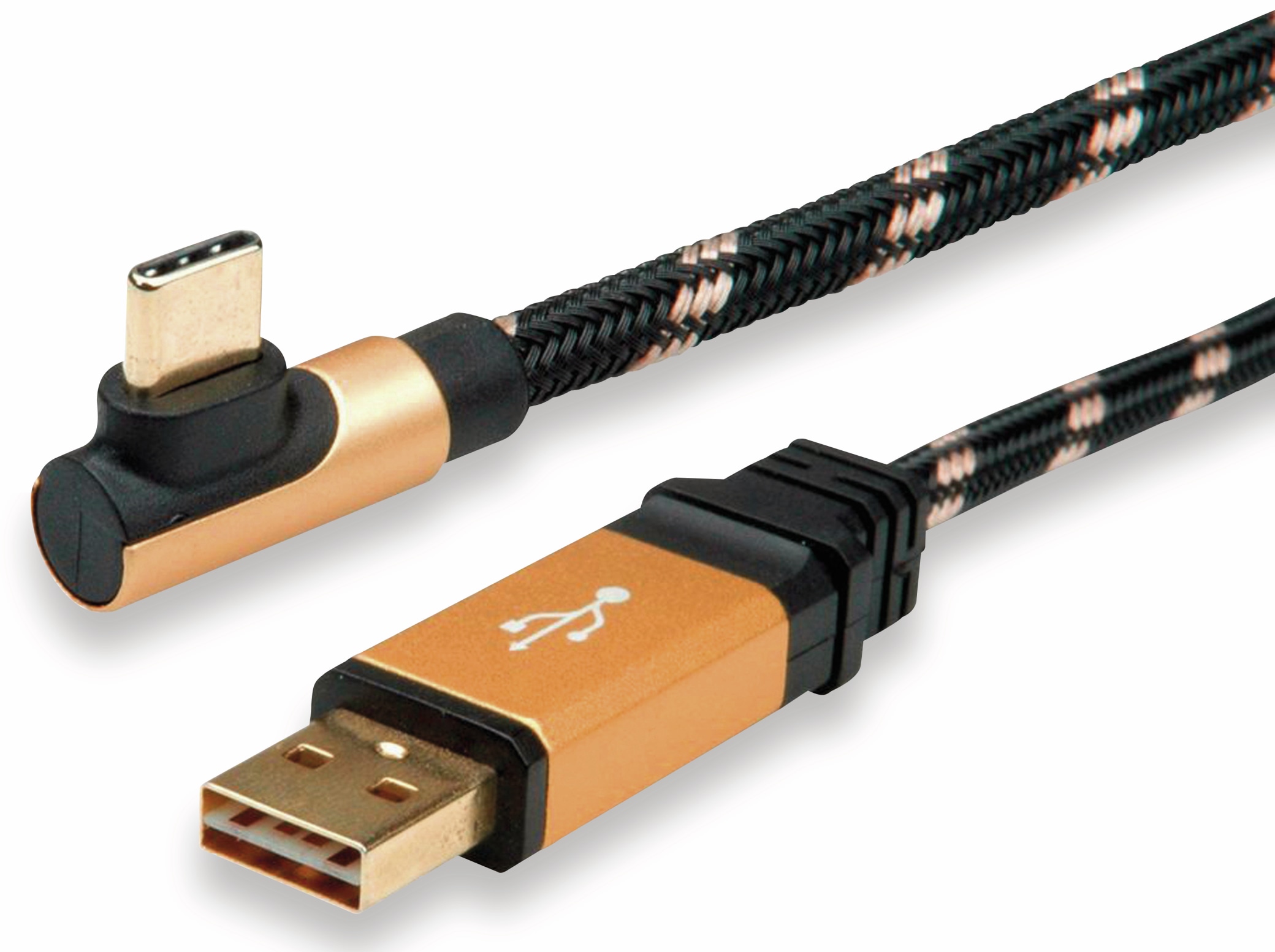ROLINE USB2.0-Kabel GOLD, USB-A auf USB-C, 0,8m ROLINE USB2.0-Kabel GOLD, USB-A auf USB-C, 0,8m