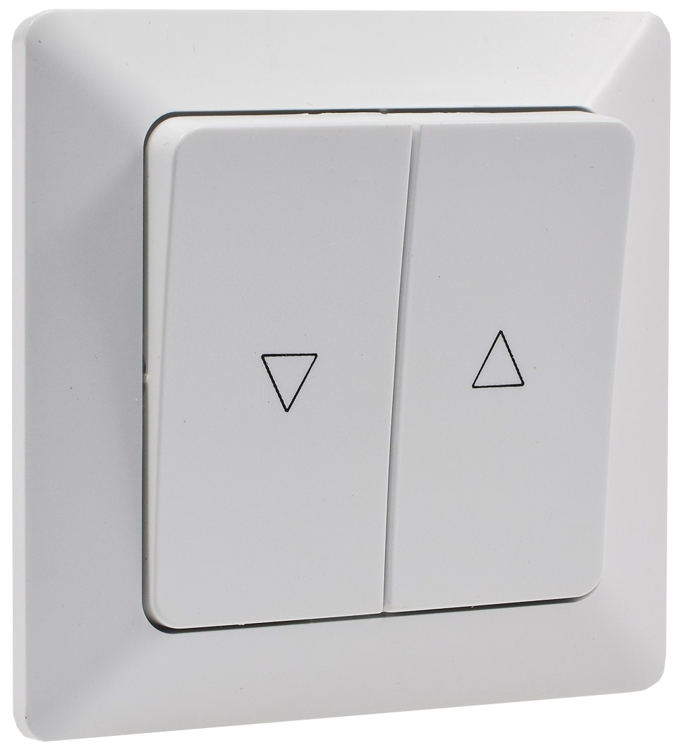 MILOS Jalousietaster 22777, UP, Hoch/Runter, weiß matt