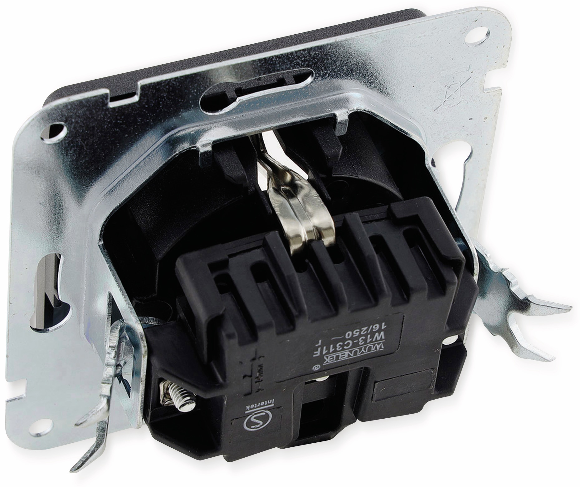 MILOS Schutzkontakt-Steckdose 23036, 16A/250V~, anthrazit