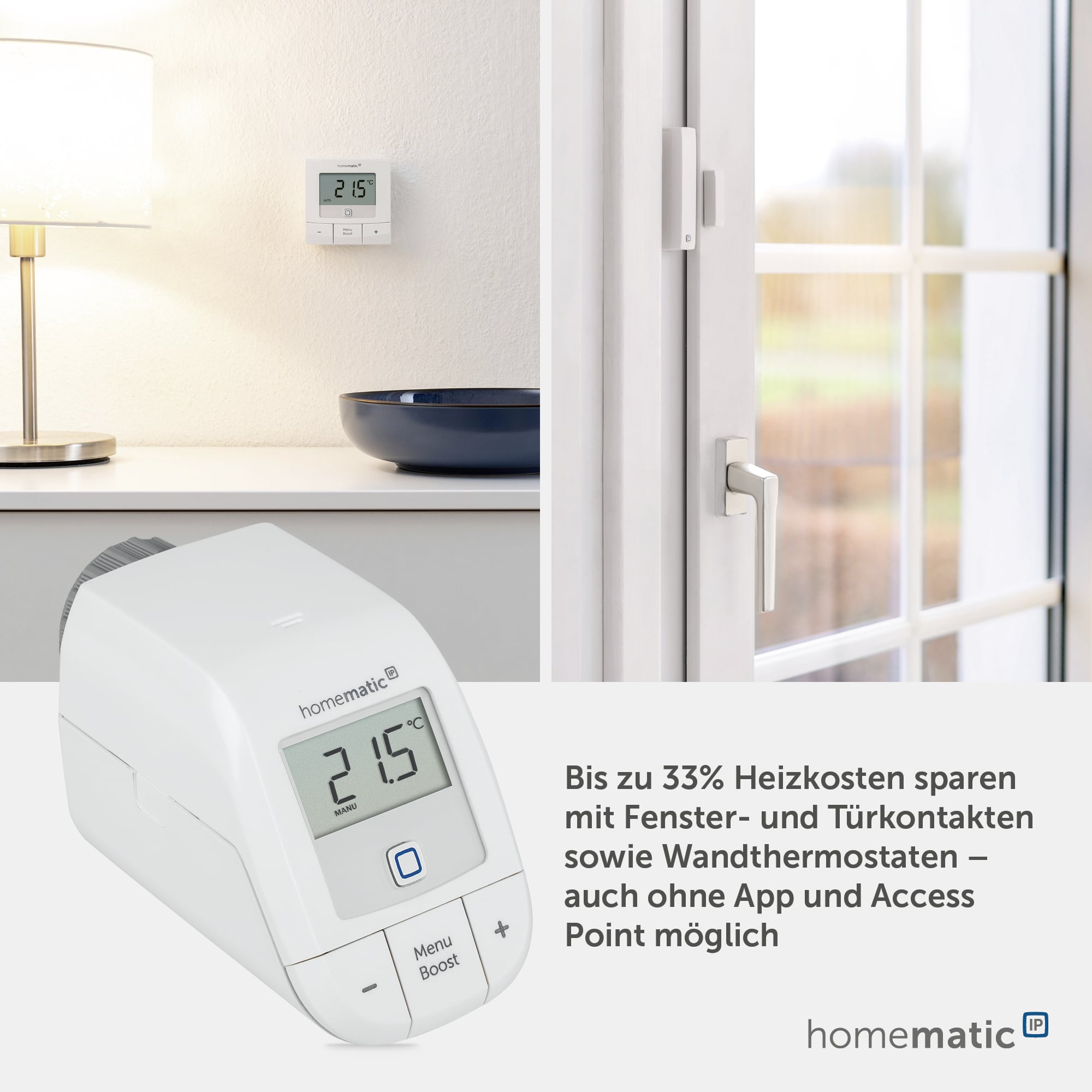 HOMEMATIC IP Smart Home 153412A0, Heizkörperthermostat Basic