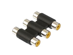 S-IMPULS Cinchadapter, Kupplung/Kupplung, 3-fach S-IMPULS Cinchadapter, Kupplung/Kupplung, 3-fach
