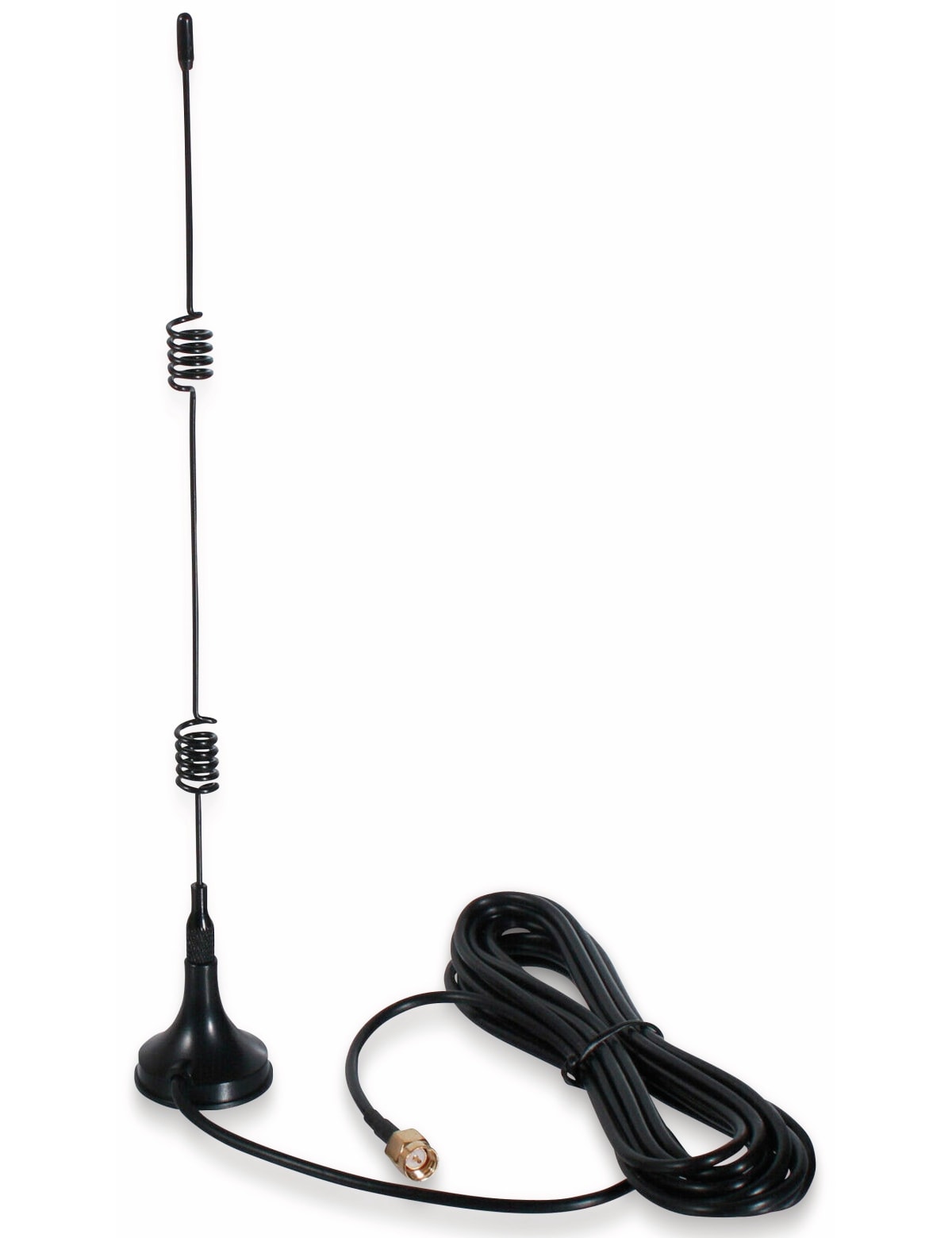 Magnetfußantenne, 2,4 GHz, 3 m, SMA Stecker, Höhe 220 mm Magnetfußantenne, 2,4 GHz, 3 m, SMA Stecker, Höhe 220 mm