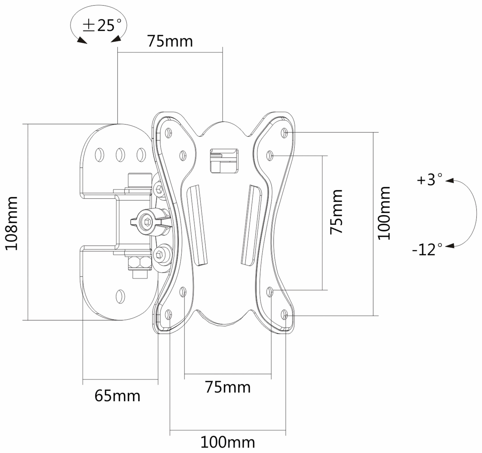 PUREMOUNTS TV-Wandhalter PM-FM10-100, VESA 100x100mm PUREMOUNTS TV-Wandhalter PM-FM10-100, VESA 100x100mm