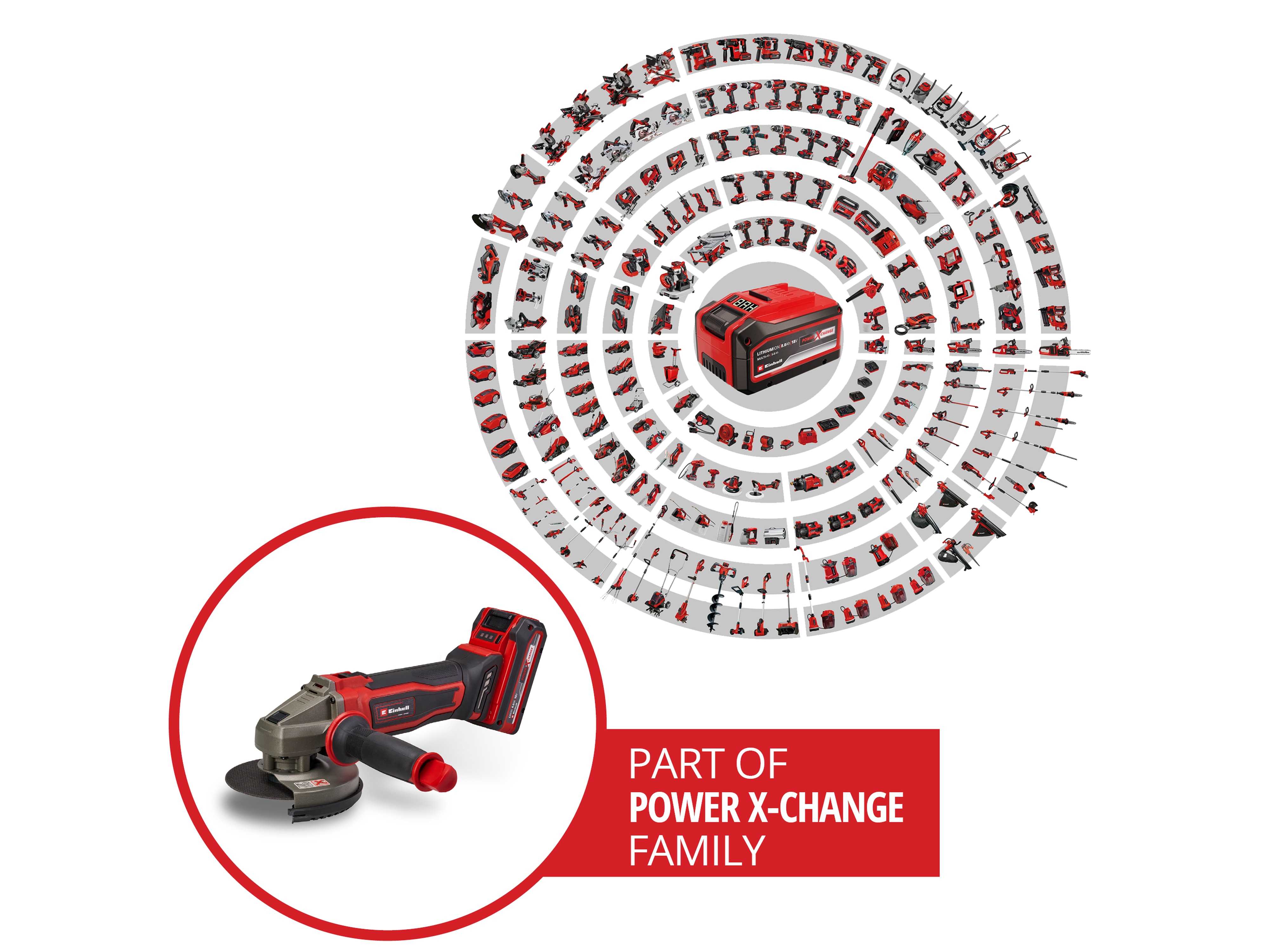 EINHELL Akku-Winkelschleifer TE-AG 18/125-2 Li, 4431190, 1x 4,0 Ah