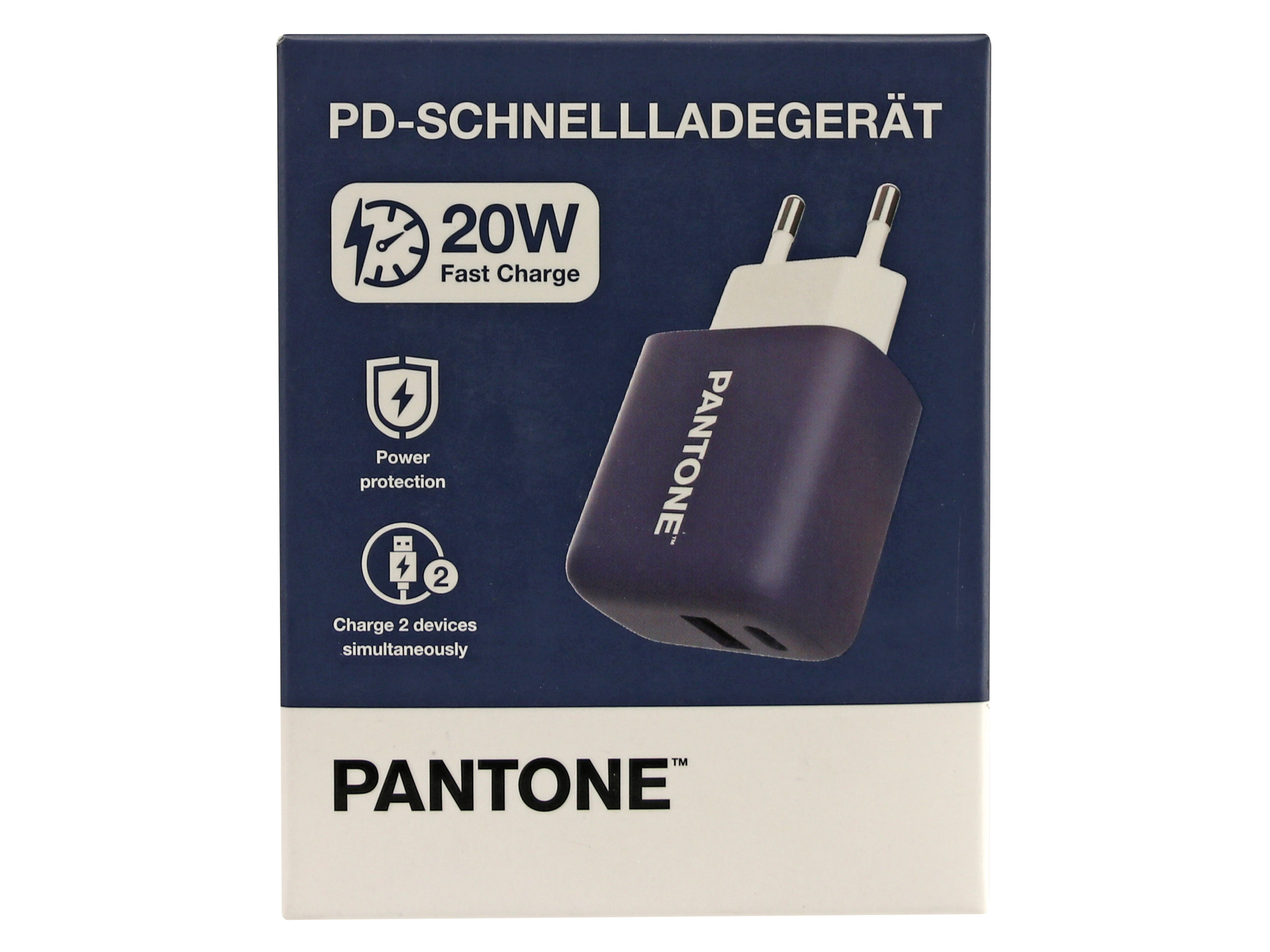 PD-Schnellladegerät USB-A + USB-C PT-PDAC024N, dunkelblau PD-Schnellladegerät USB-A + USB-C PT-PDAC024N, dunkelblau