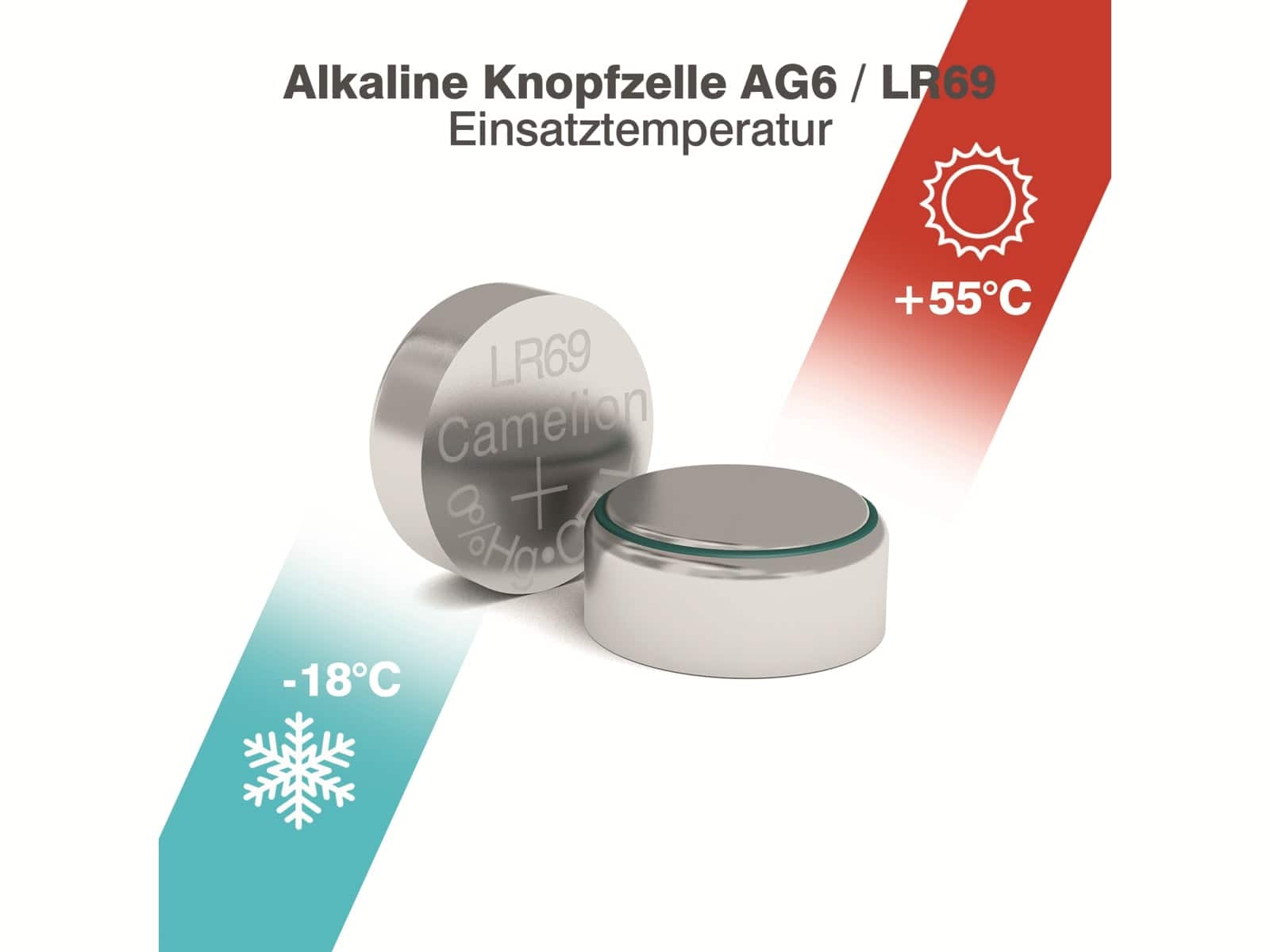 CAMELION Knopfzelle AG6, 2 St. CAMELION Knopfzelle AG6, 2 St.