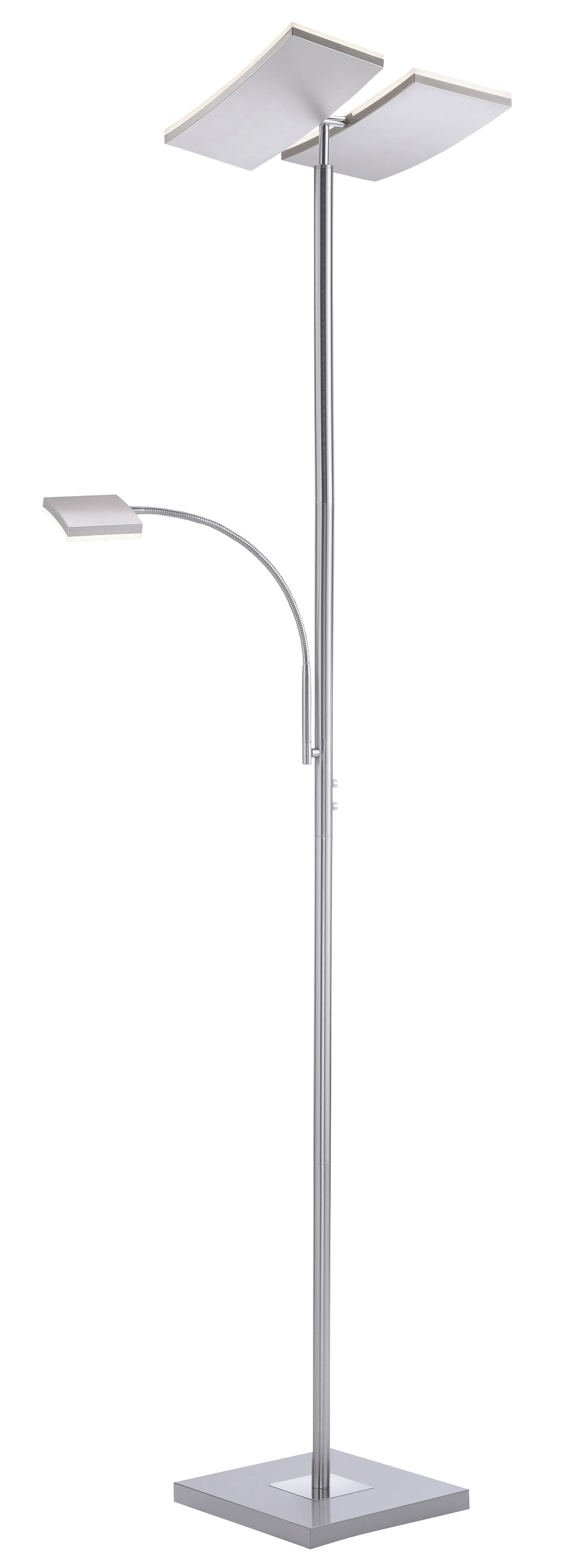 JUST LIGHT LED-Stehleuchte 11725-55 stahl, 25 W, 2900 lm, 3000 K