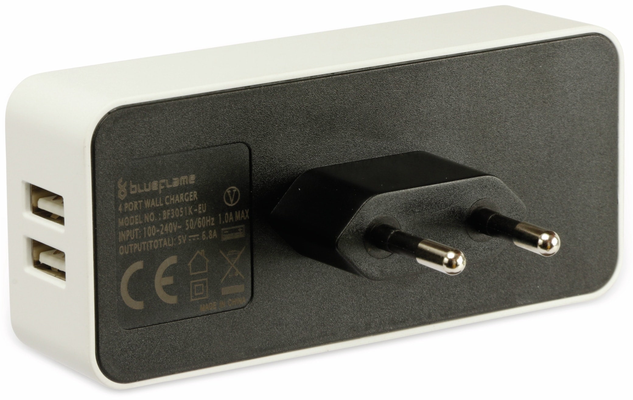 BLUEFLAME USB-Lader, BF3051K-EU, 4-fach, 6,8A BLUEFLAME USB-Lader, BF3051K-EU, 4-fach, 6,8A
