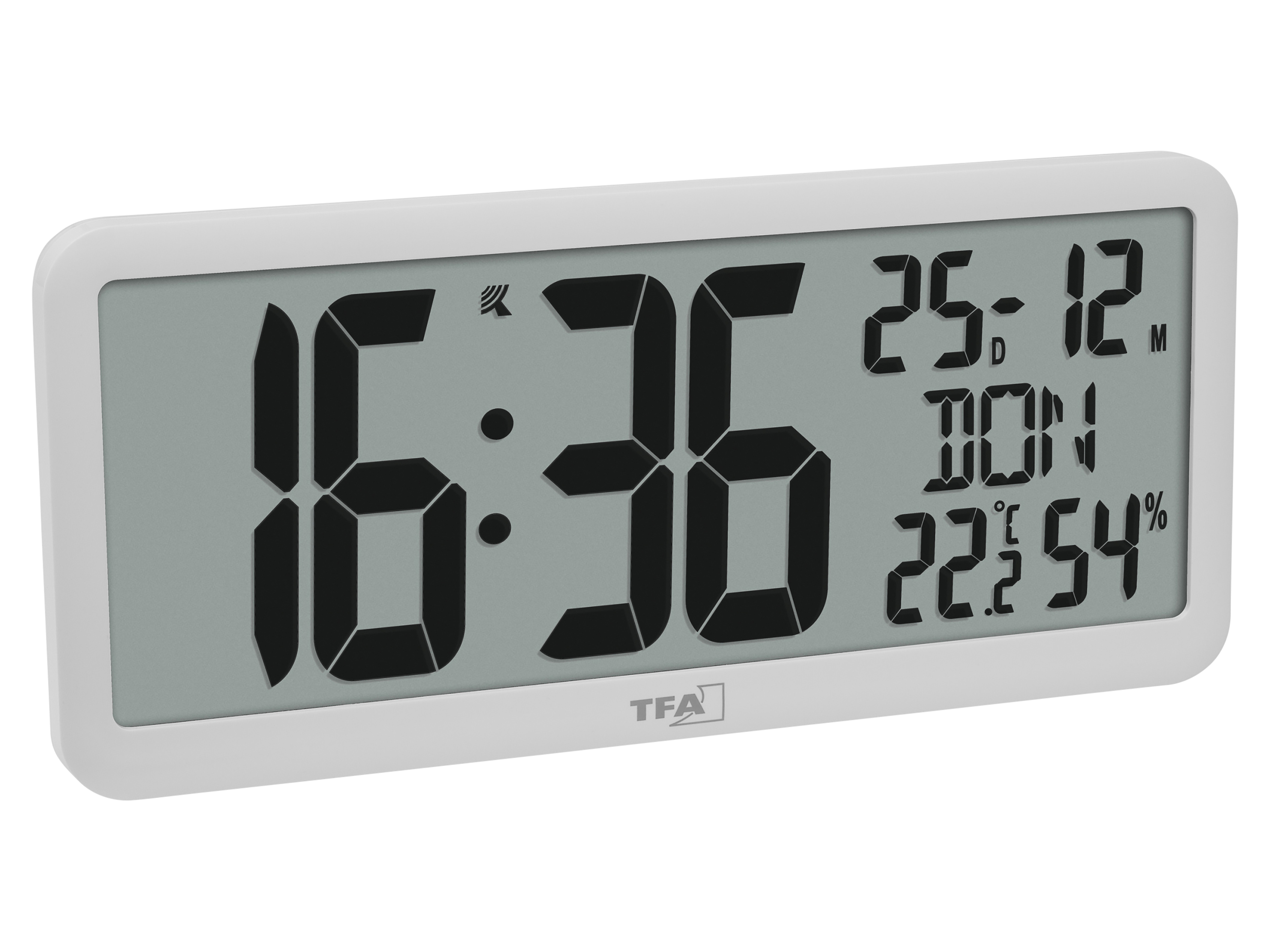 TFA Digitale Funkuhr 60.4525.02, mit Raumklima, weiß TFA Digitale Funkuhr 60.4525.02, mit Raumklima, weiß