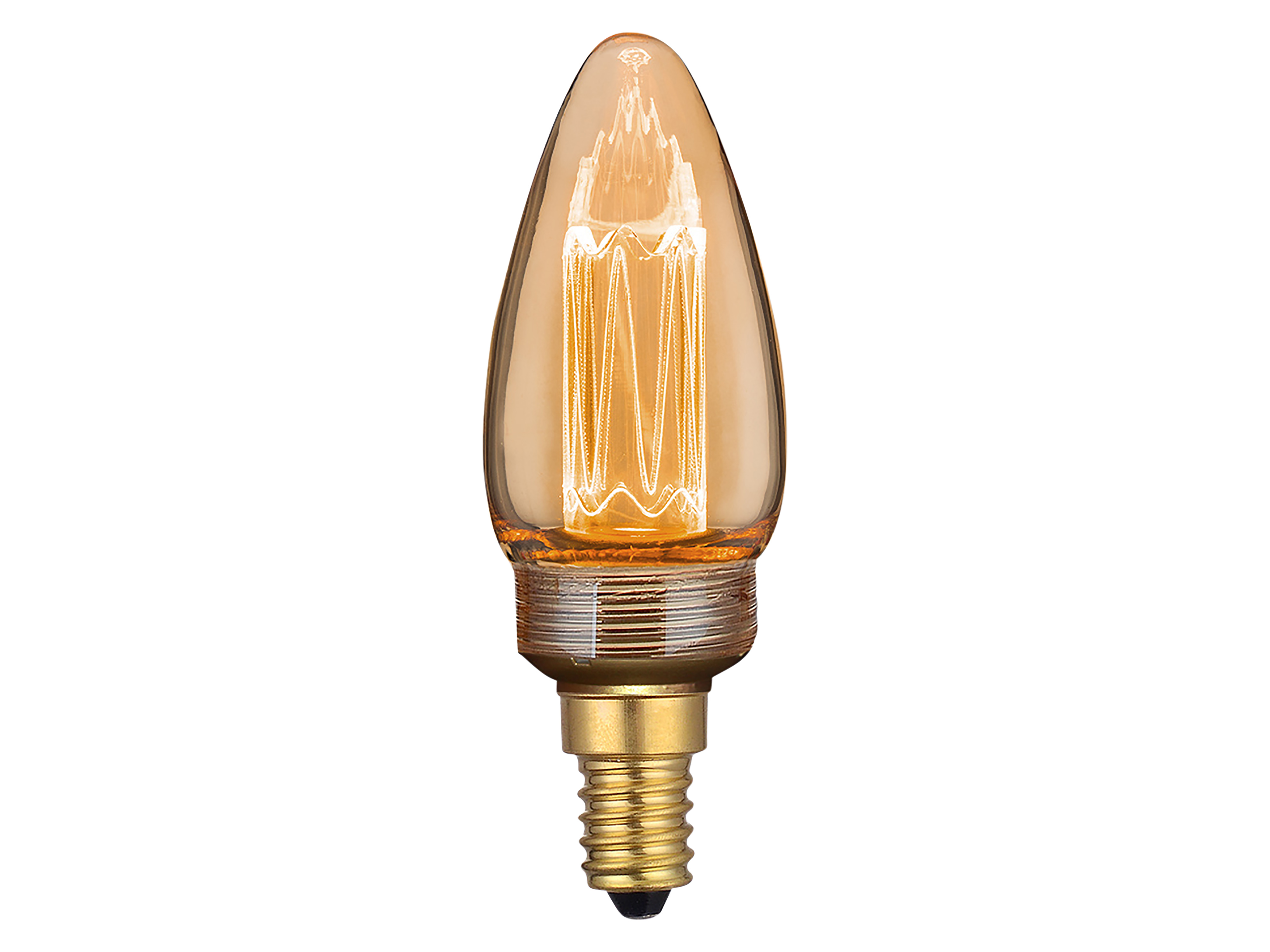 LUXULA LED-Filament-Lampe,, Vintage Kerze, E14, 2,3W, 65lm, 1800K
