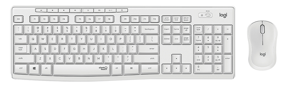 LOGITECH Tastatur- und Mausset MK295 weiß