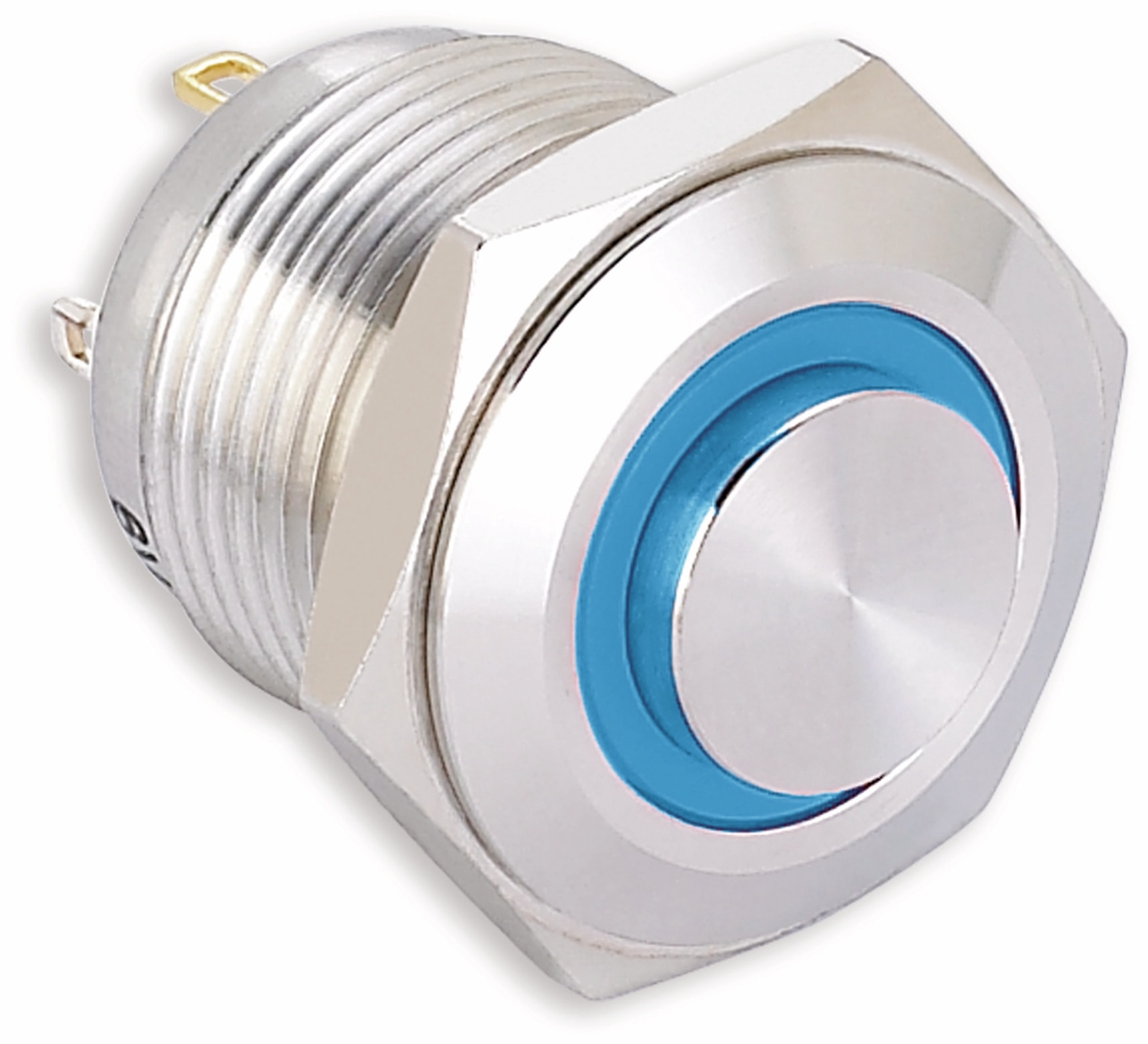 ONPOW Vandalismusgeschützter Taster, 220 V/AC, 0,5 A, 1NO, blau