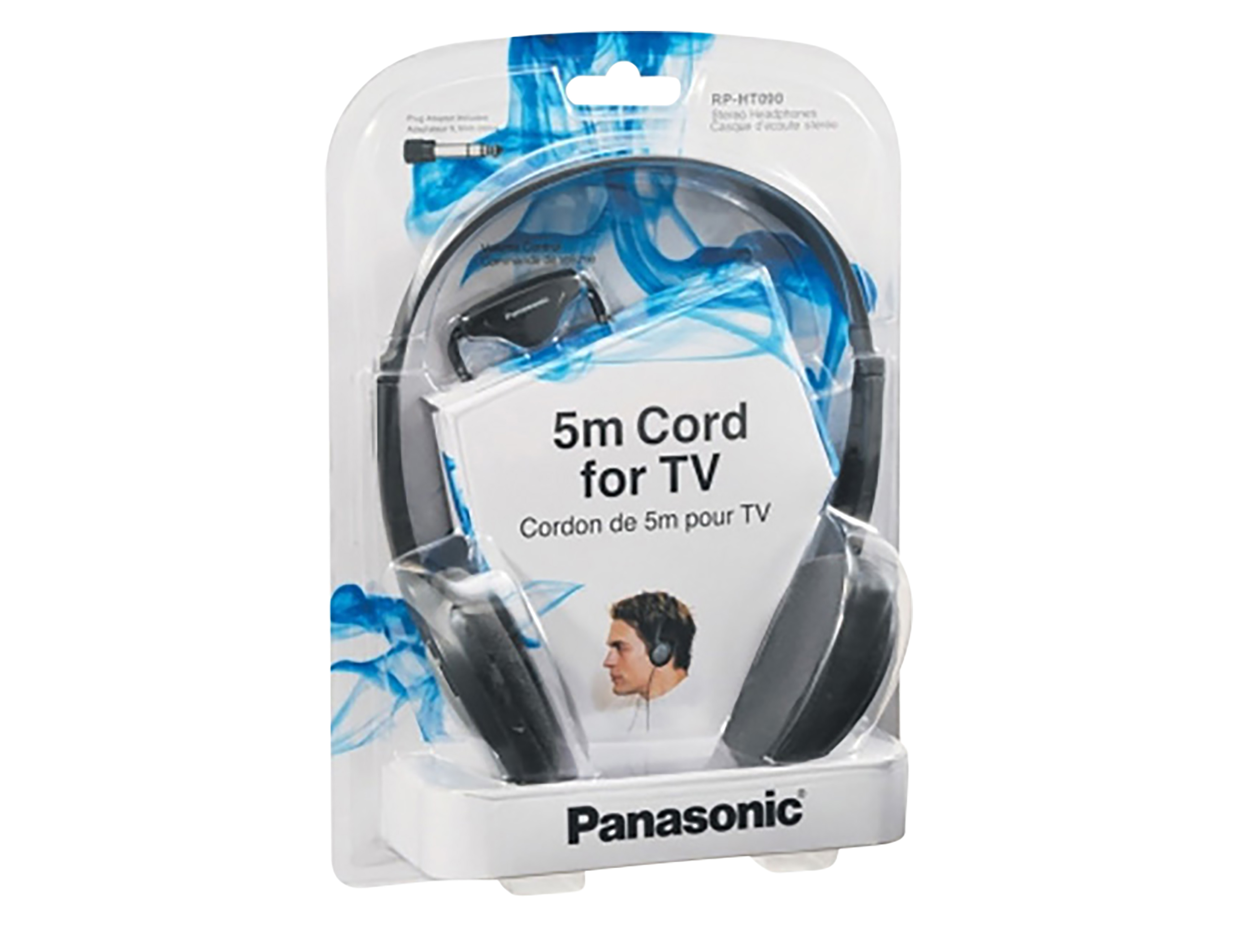 PANASONIC On-Ear Kopfhörer RP-HT090, 5 m Kabel, Grau/Schwarz