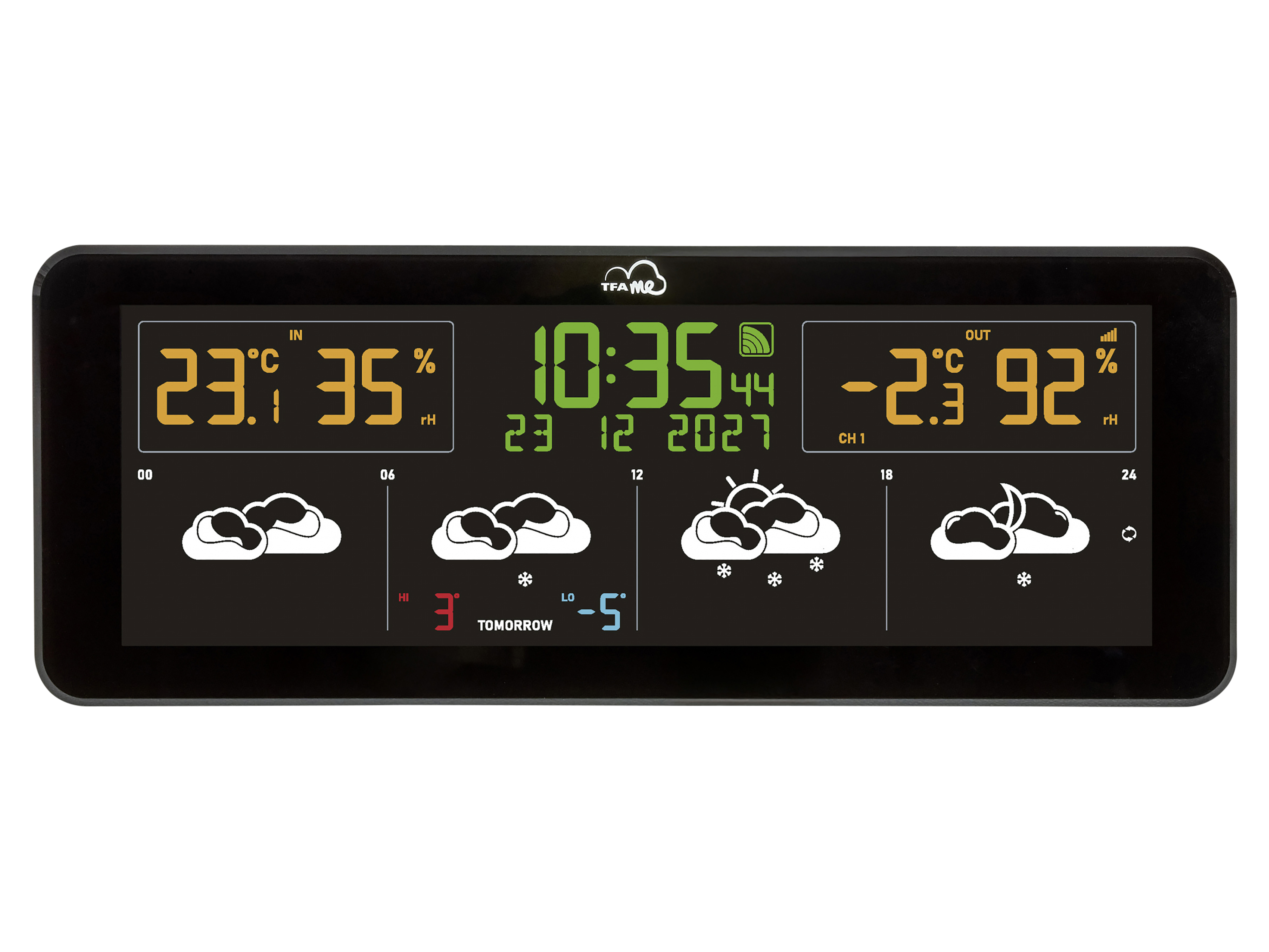 TFA WLAN Funk-Wetterstation TFA.me ID-07, schwarz