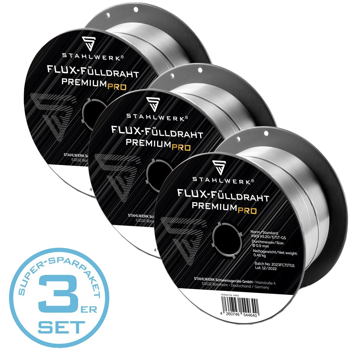 Fülldraht Schweißdraht E71T-GS 0,8 Mm - 1 Kg Rolle, Ohne Schutzgas, Für Fülldraht-Schweißgeräte