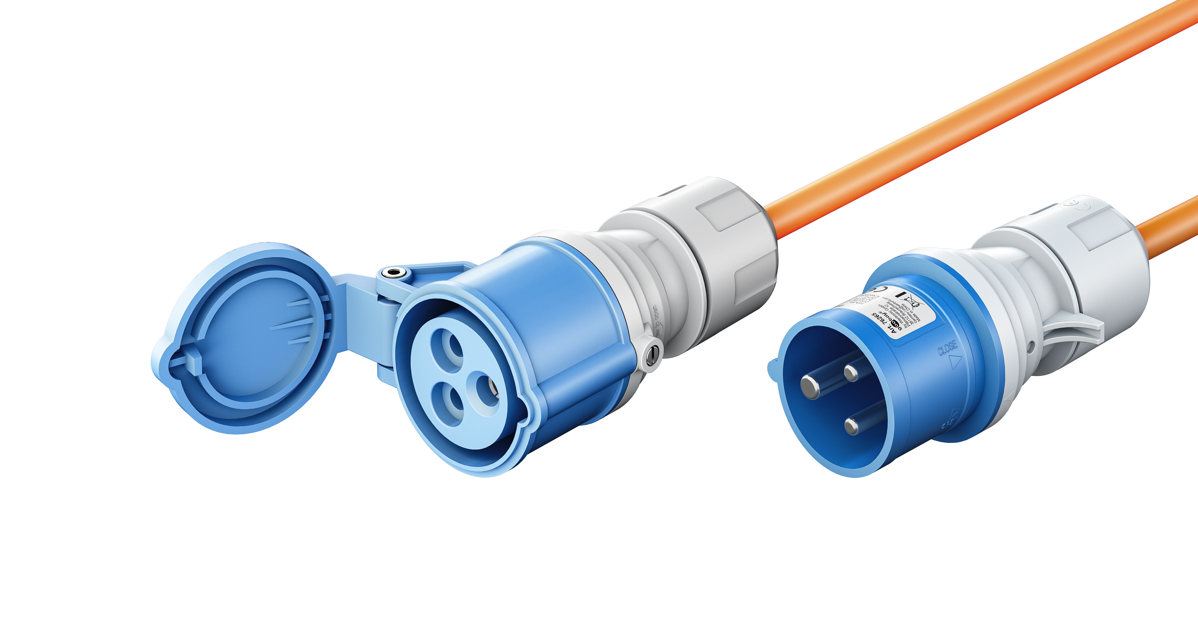 GOOBAY CEE-Verlängerung 76228, 5 m, 2,5mm², 16A/230V, orange