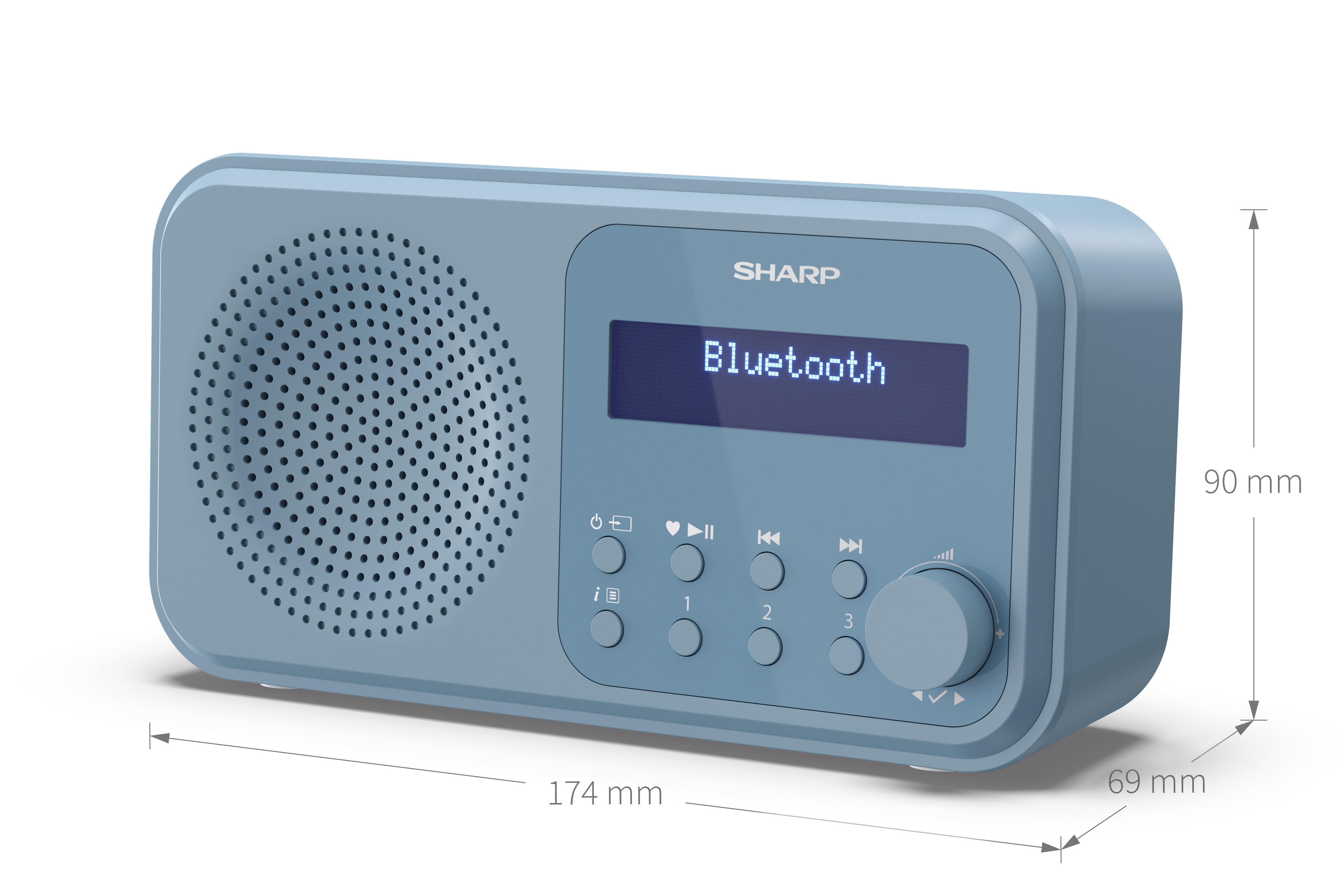 SHARP DAB+/FM Radio DR-P420, USB, Bluetooth, blau