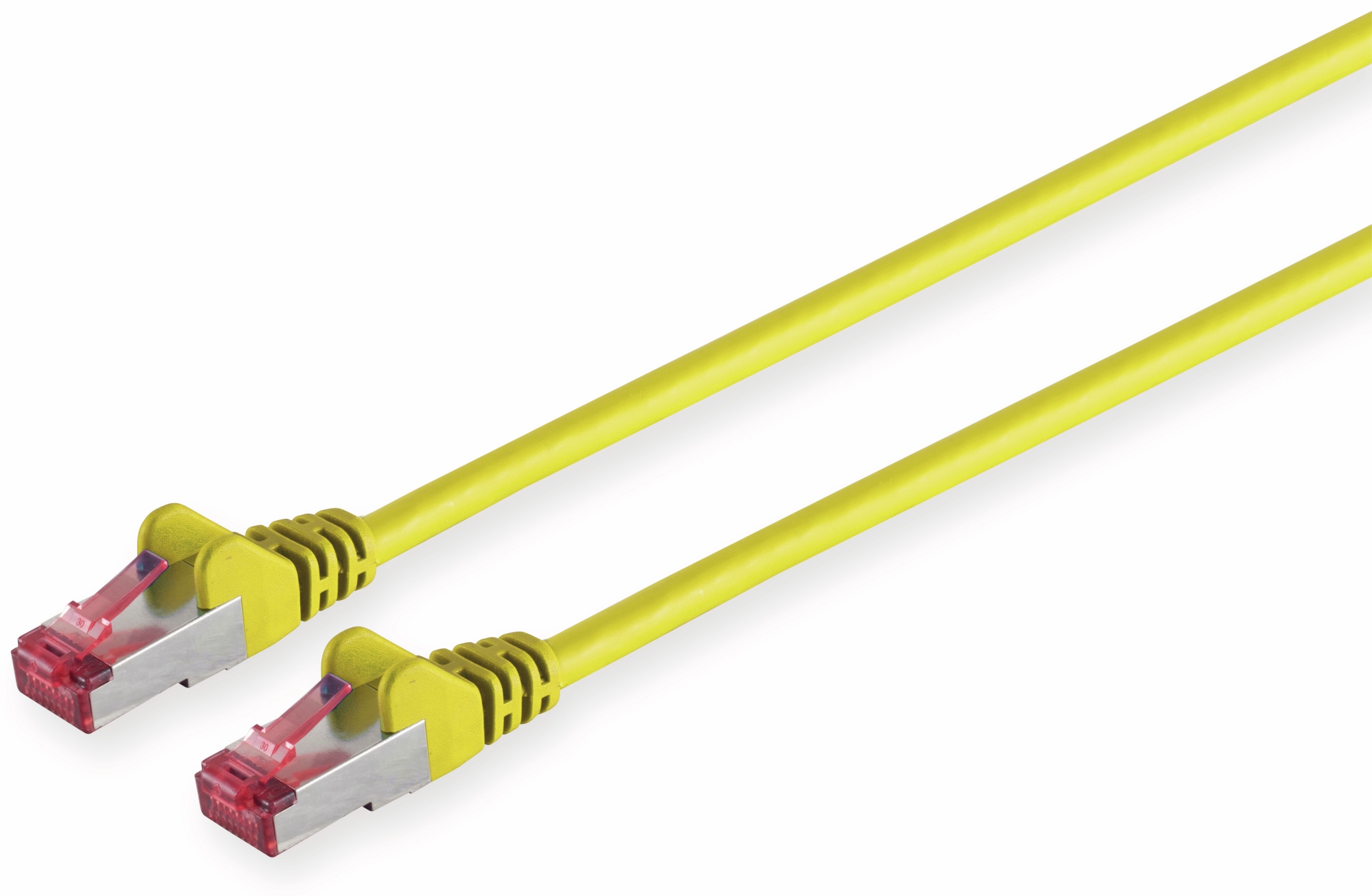 S-IMPULS CAT.6a Netzwerkkabel, S/FTP, PIMF, halogenfrei, gelb, 0,15 m