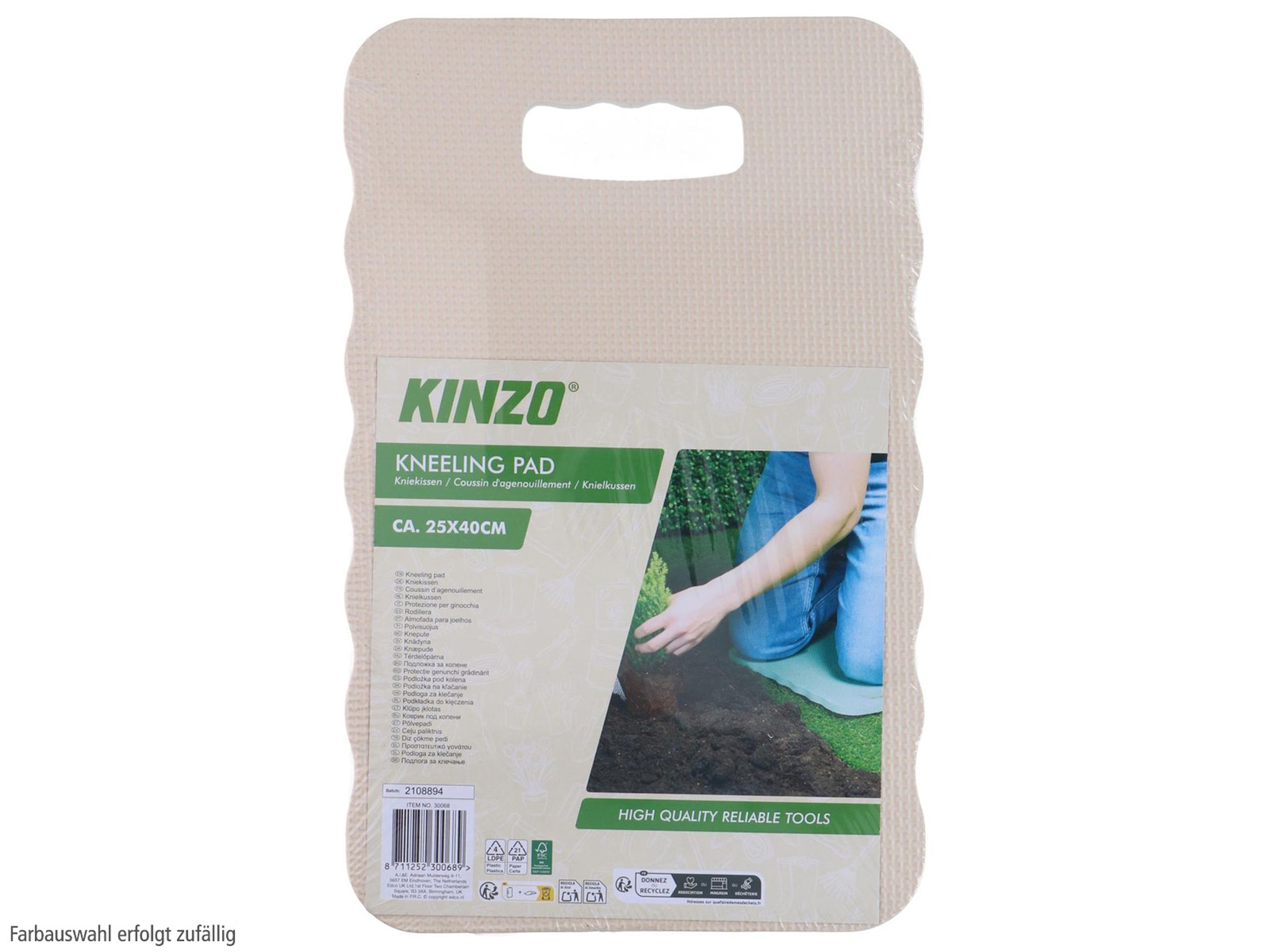 KINZO Kniekissen, 40x25 cm, Grau, Grün, Beige KINZO Kniekissen, 40x25 cm, Grau, Grün, Beige