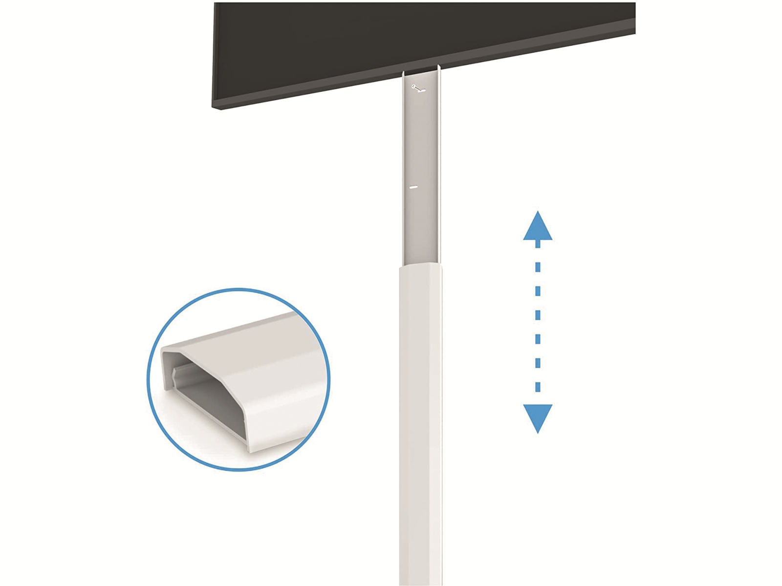 PUREMOUNTS Kabelkanal PM-CCP-100W, 1 m, Kunststoff, weiß
