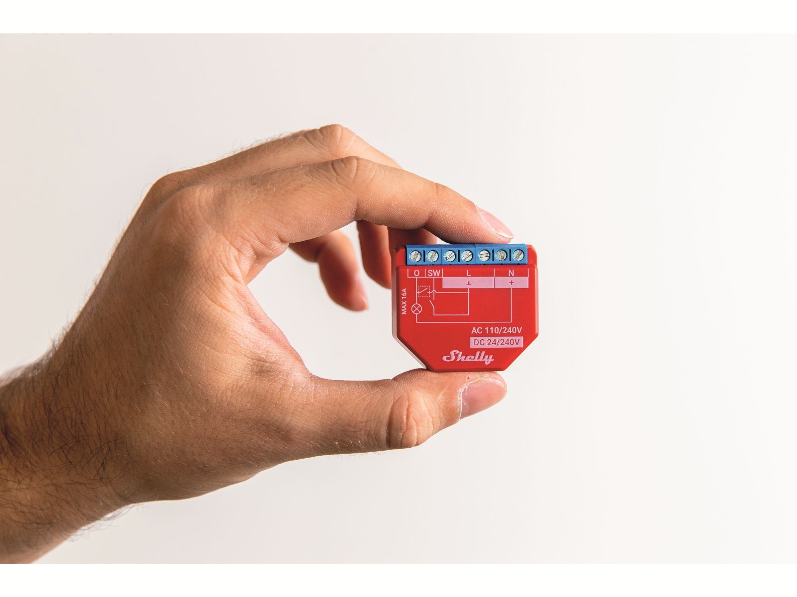 SHELLY WLAN-Schaltaktor Plus 1PM, 16 A, Bluetooth, 3 Stück