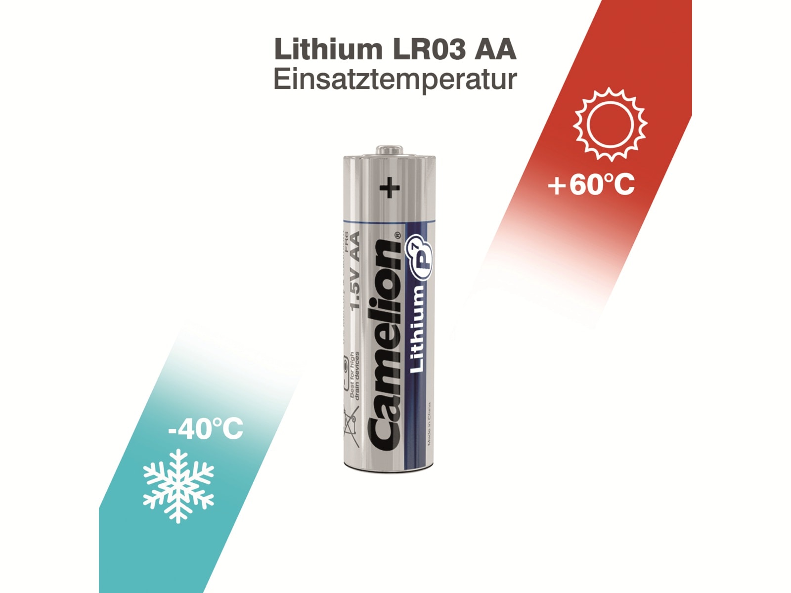 CAMELION Mignon-Batterie, Lithium, FR6, 2Stück CAMELION Mignon-Batterie, Lithium, FR6, 2Stück