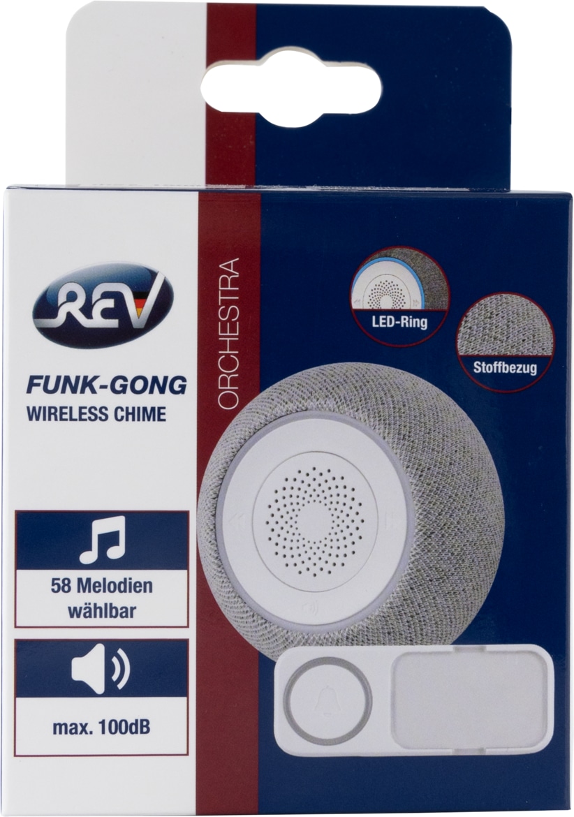 REV Funk-Gong Orchestra Mini, für die Steckdose, grau
