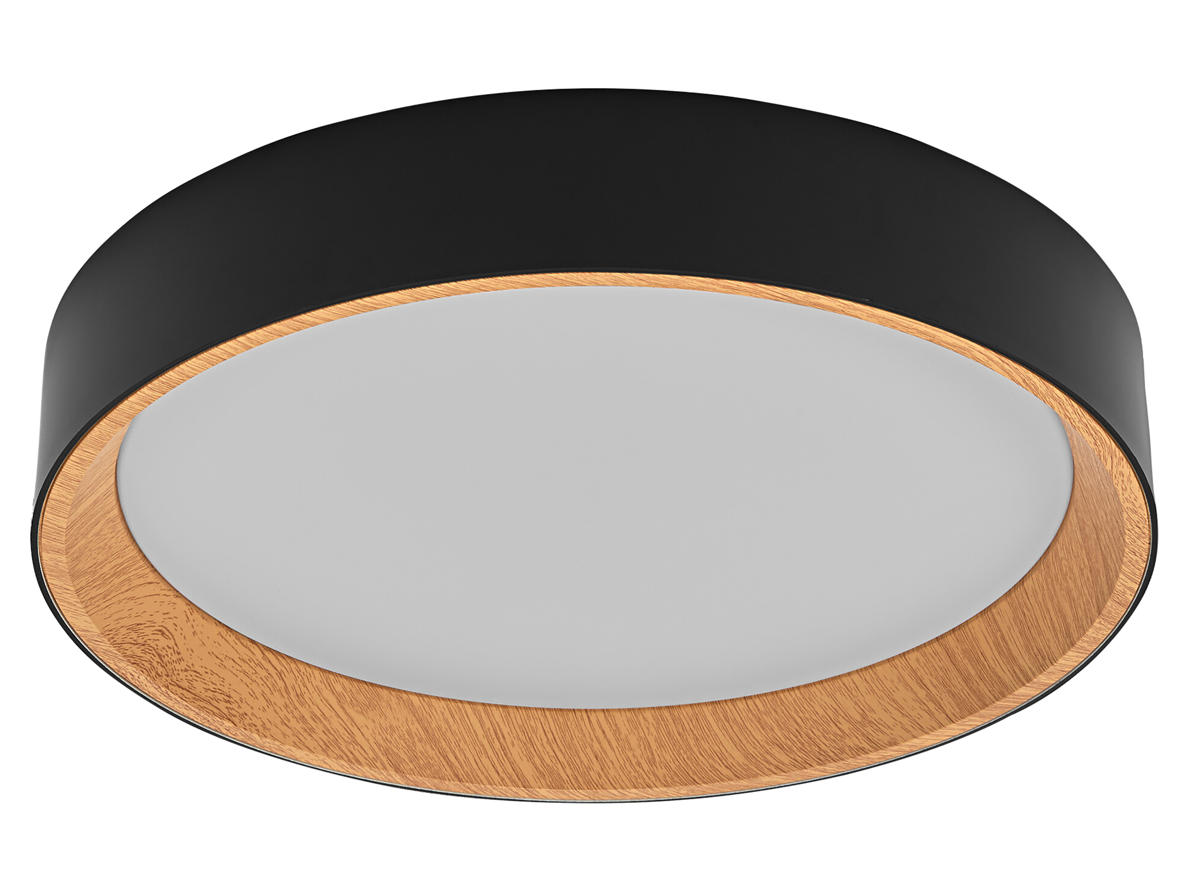 OSRAM LED-Deckenleuchte, 16W, 3000K, 1000lm, warmweiß, IP20, dimmbar, schwarz, Ø29 cm