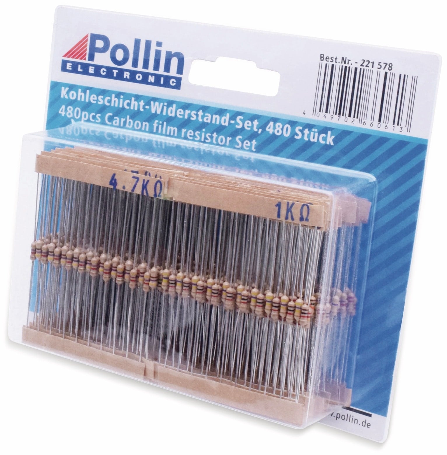 Widerstands Sortiment 480 Stk. E3, 0,25 W Widerstands Sortiment 480 Stk. E3, 0,25 W