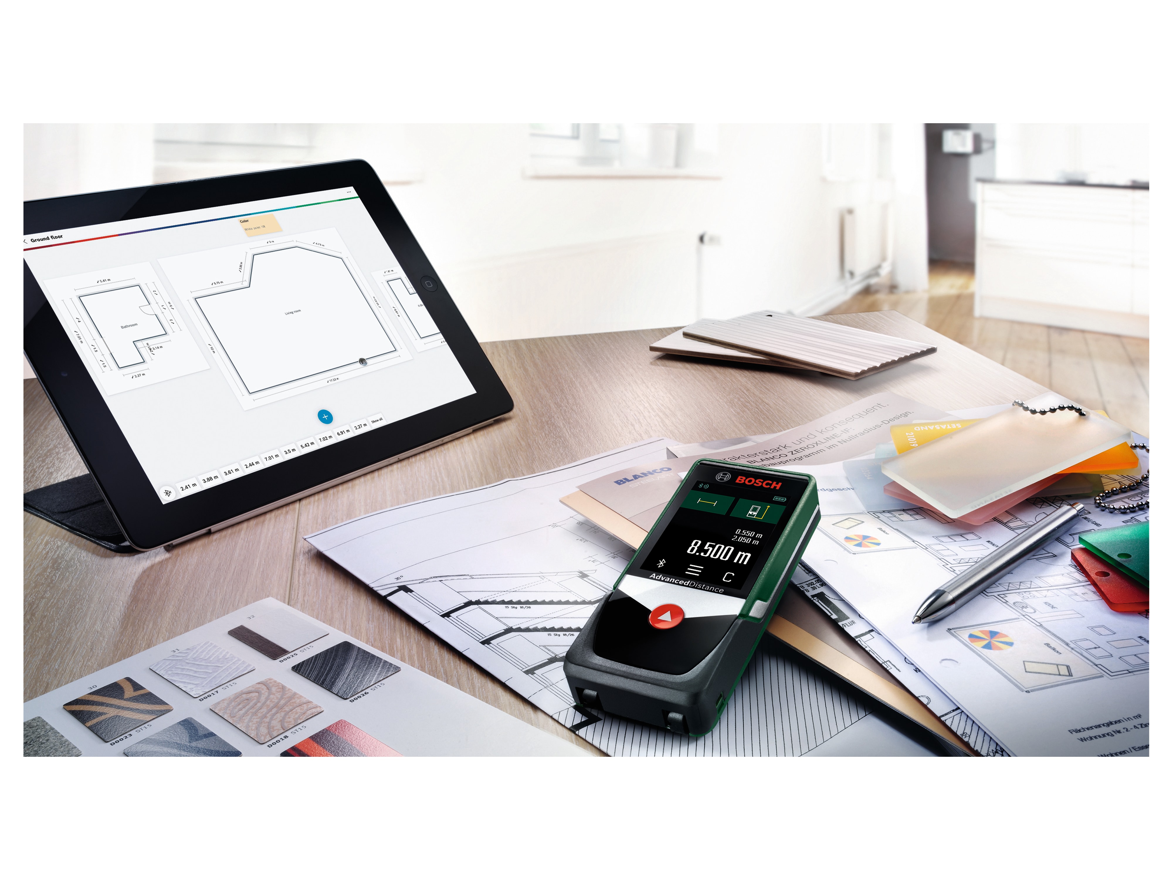 BOSCH Digitaler Laser-Entfernungsmesser AdvancedDistance 50 C, 06036722Z0