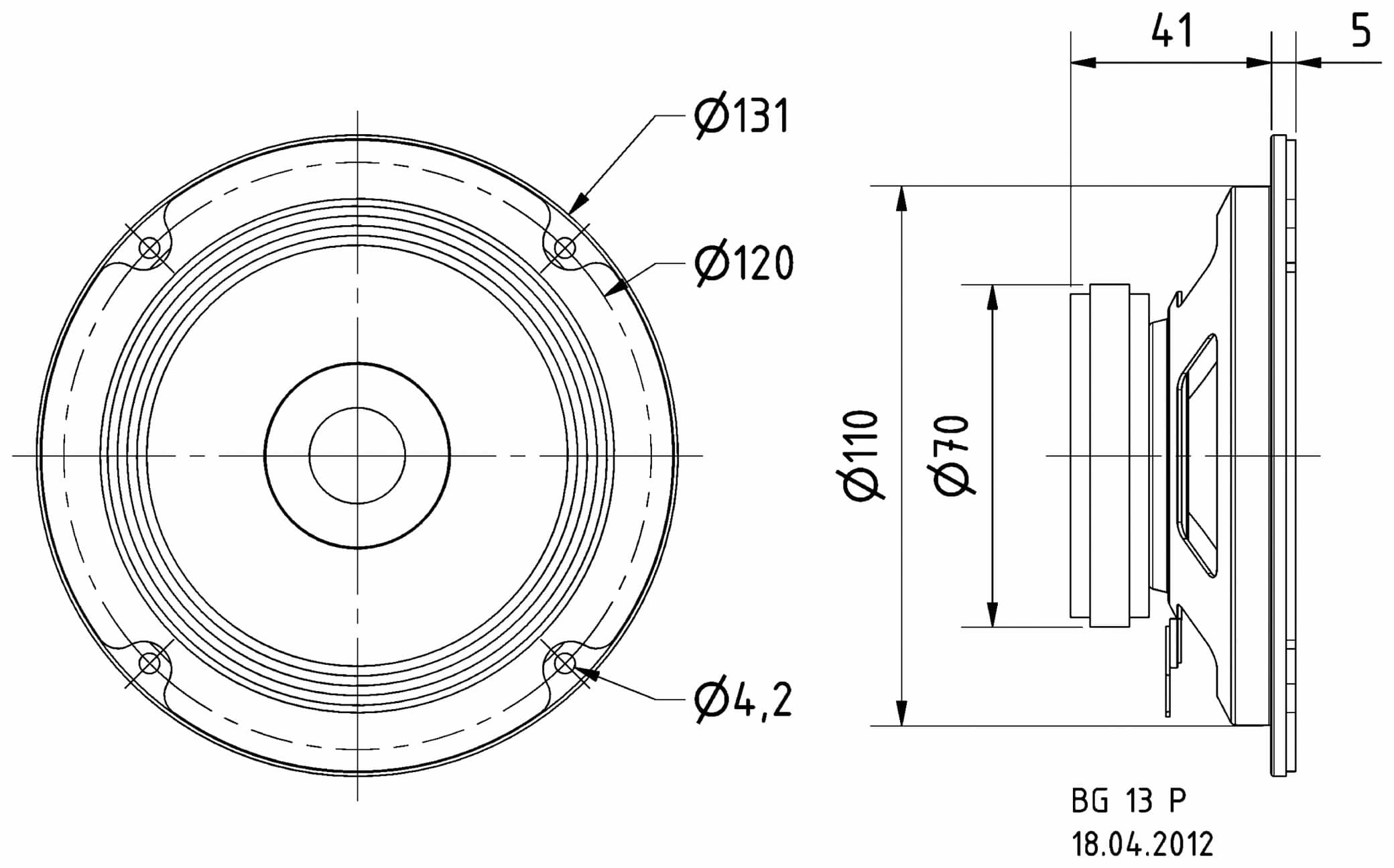 VISATON Breitbandlautsprecher BG 17, 8 Ohm VISATON Breitbandlautsprecher BG 17, 8 Ohm