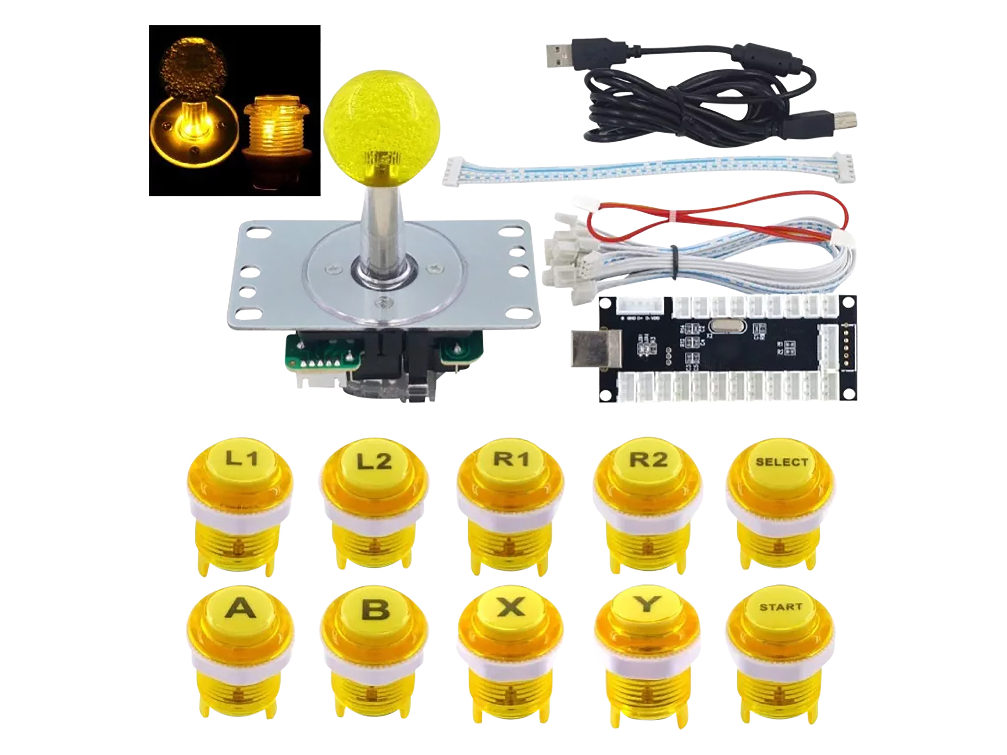 KUBII LED Joystick-Kit gelb, kompatibel mit Raspberry Pi, ODLED-YW KUBII LED Joystick-Kit gelb, kompatibel mit Raspberry Pi, ODLED-YW