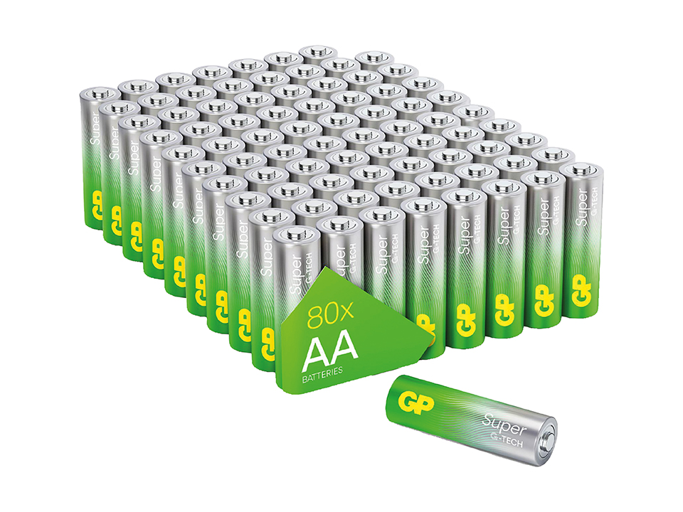 GP Super Alkaline-Mignon-Batterie LR06, 1,5V, 80 Stück