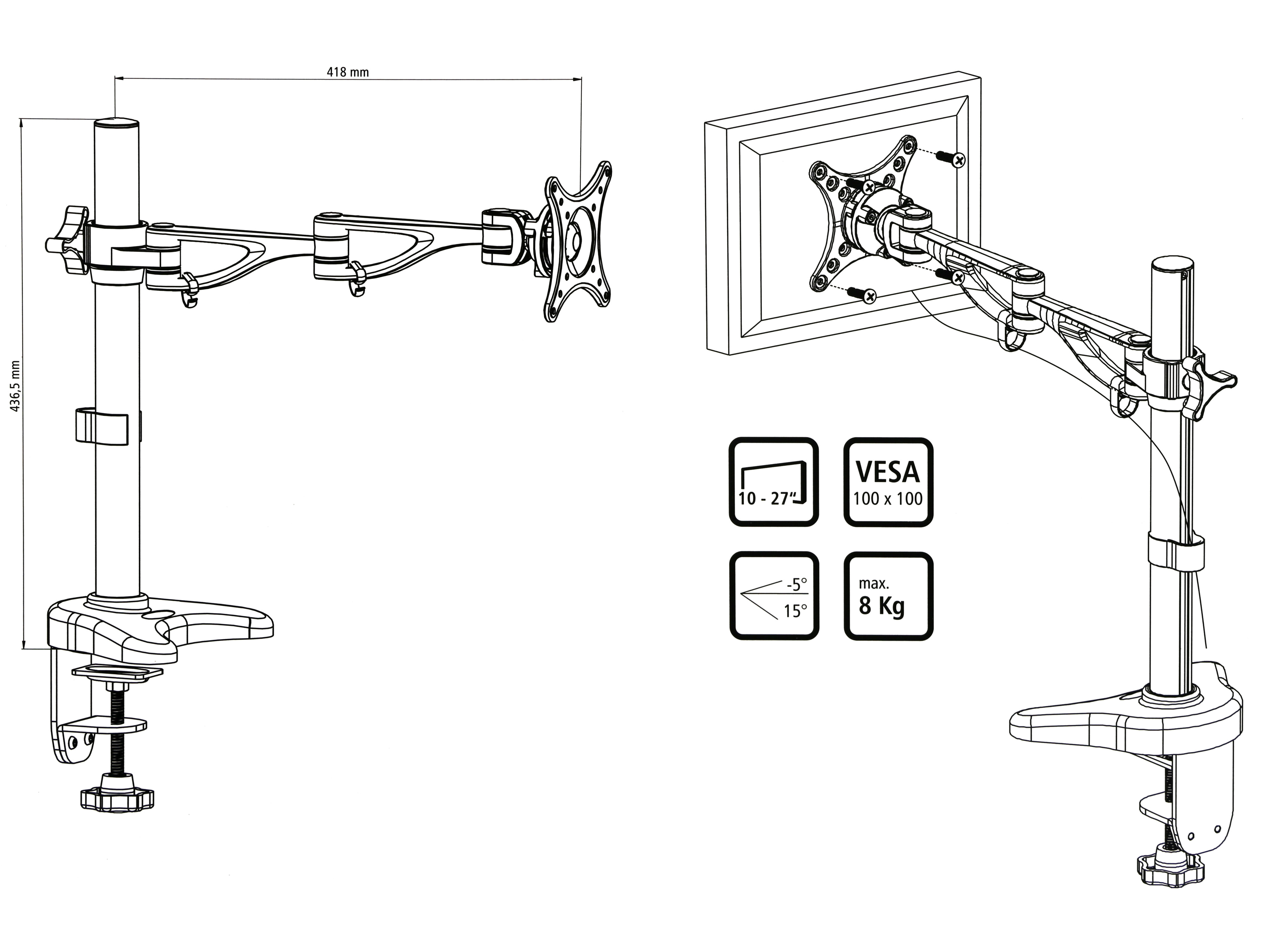 ISEL Monitorhalterung, MH 202