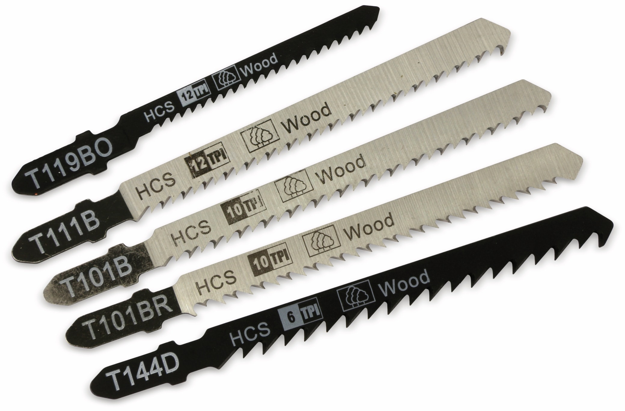 Stichsägeblatt-Set, Holz, 5-tlg.